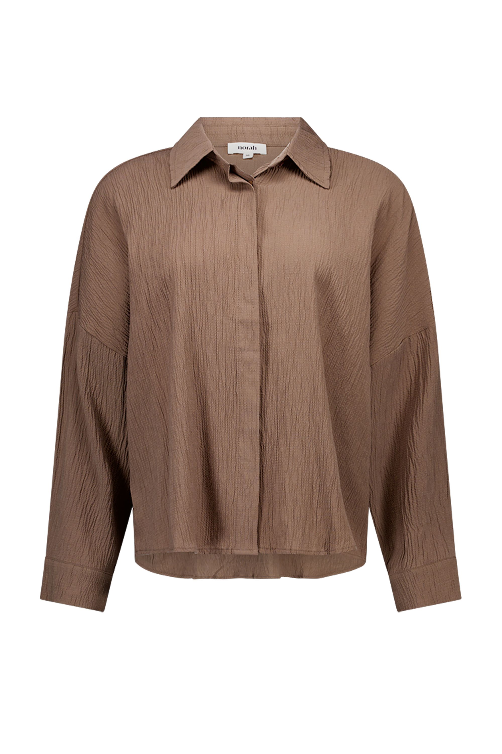 Norah Taupe blouse met structuur taupe 217858-204-34