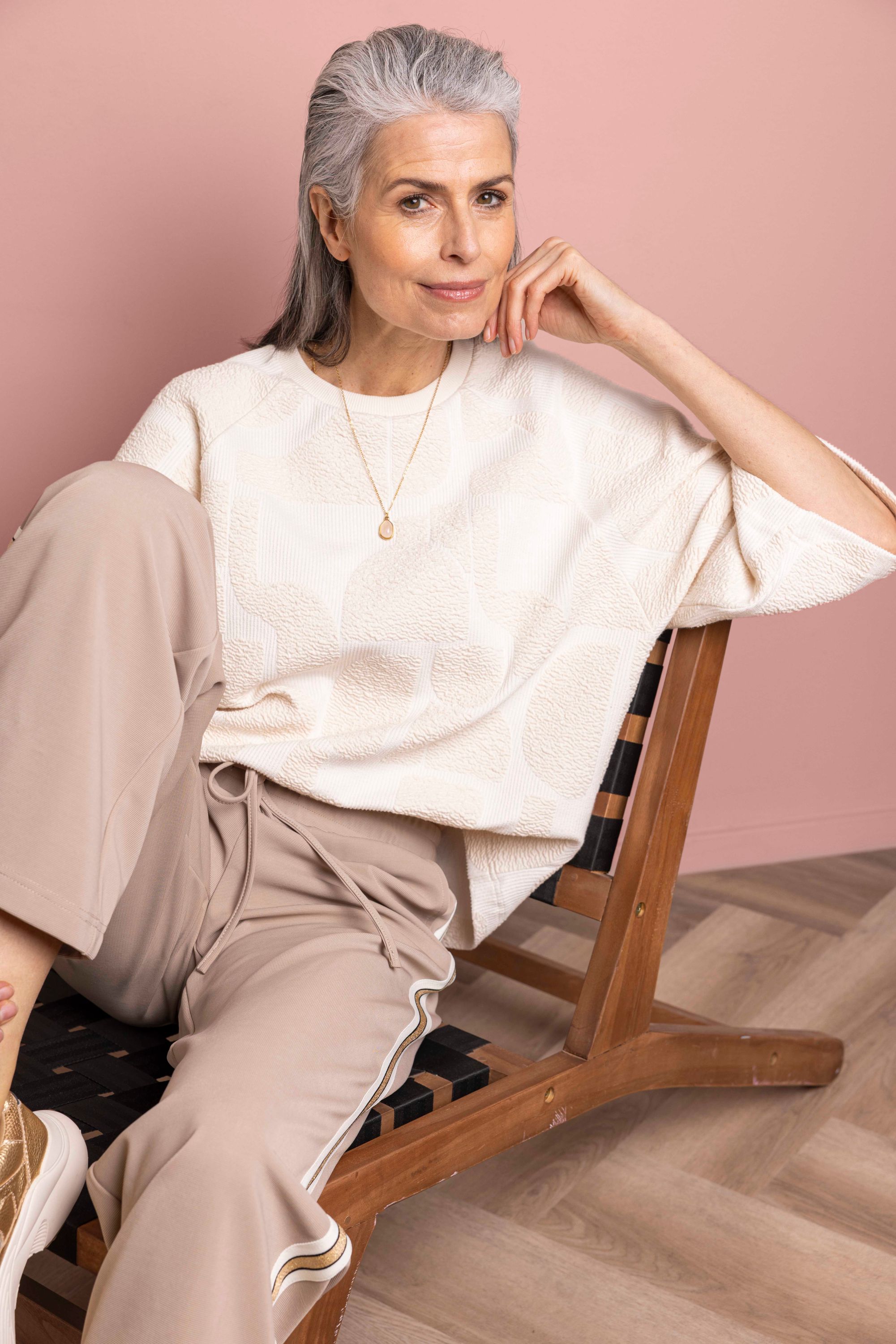 Norah Ecru sweater met structuurpatroon ecru 217863-102-48