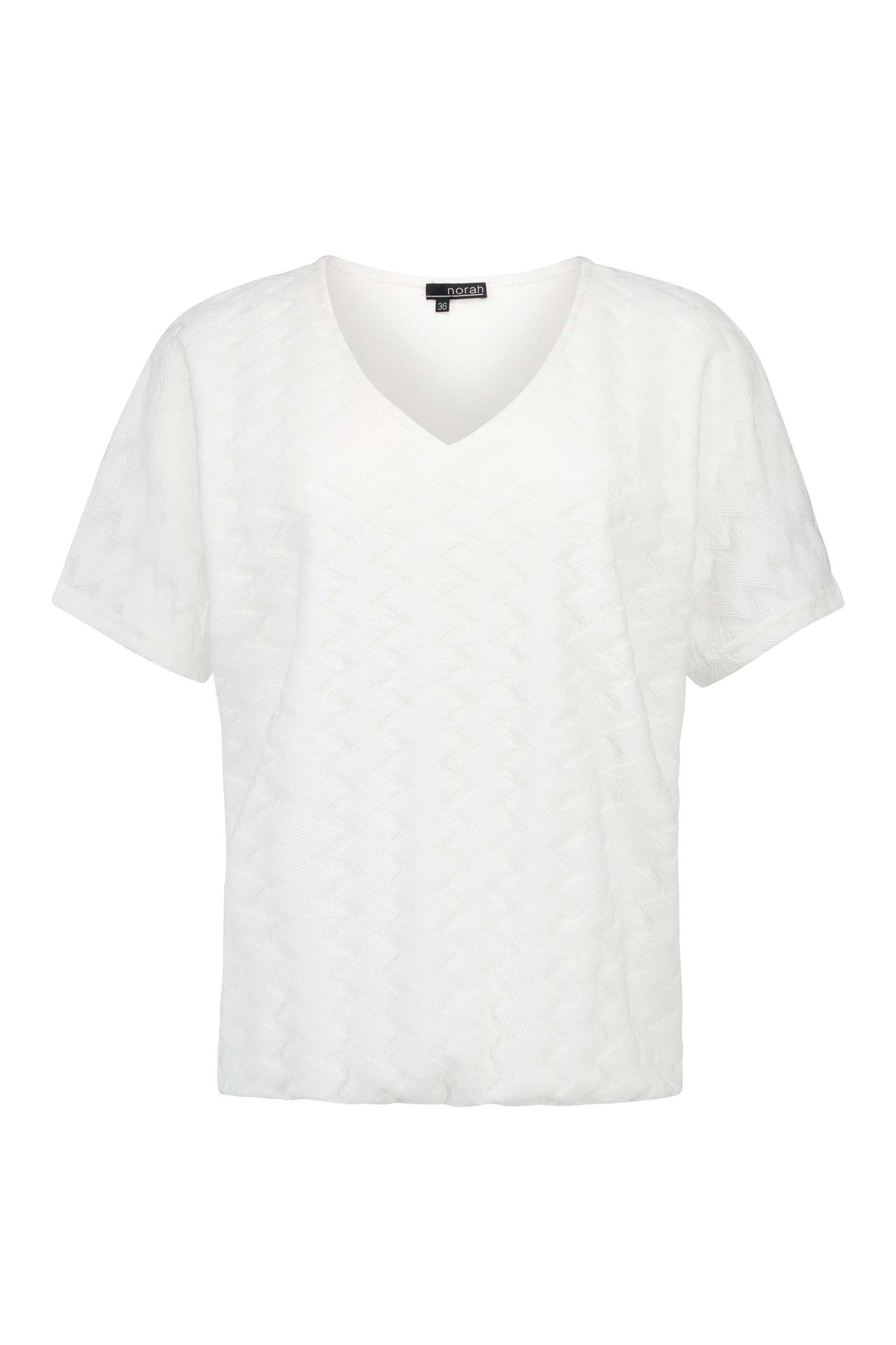 Norah Off-white shirt met zigzagstructuur off-white 217879-101-46