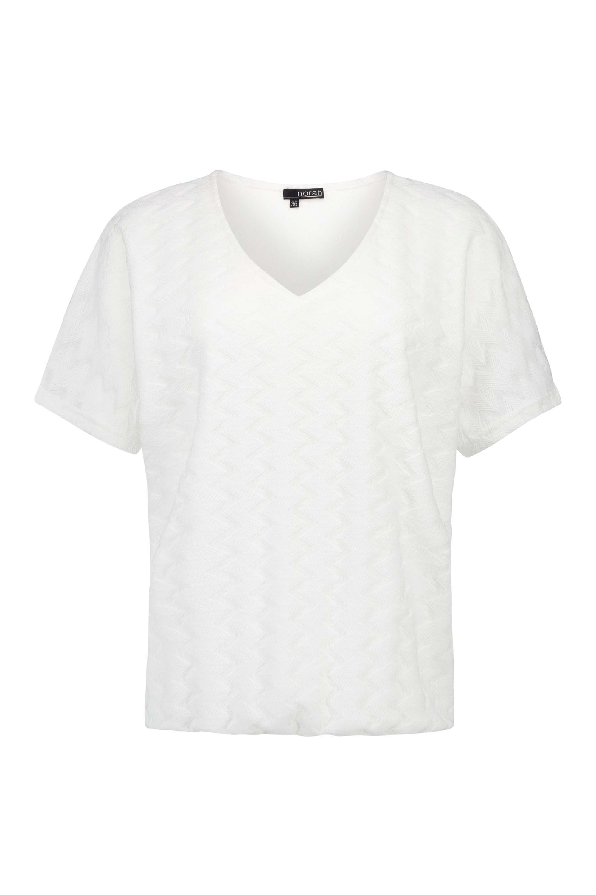 Norah Off-white shirt met zigzagstructuur off-white 217879-101-46