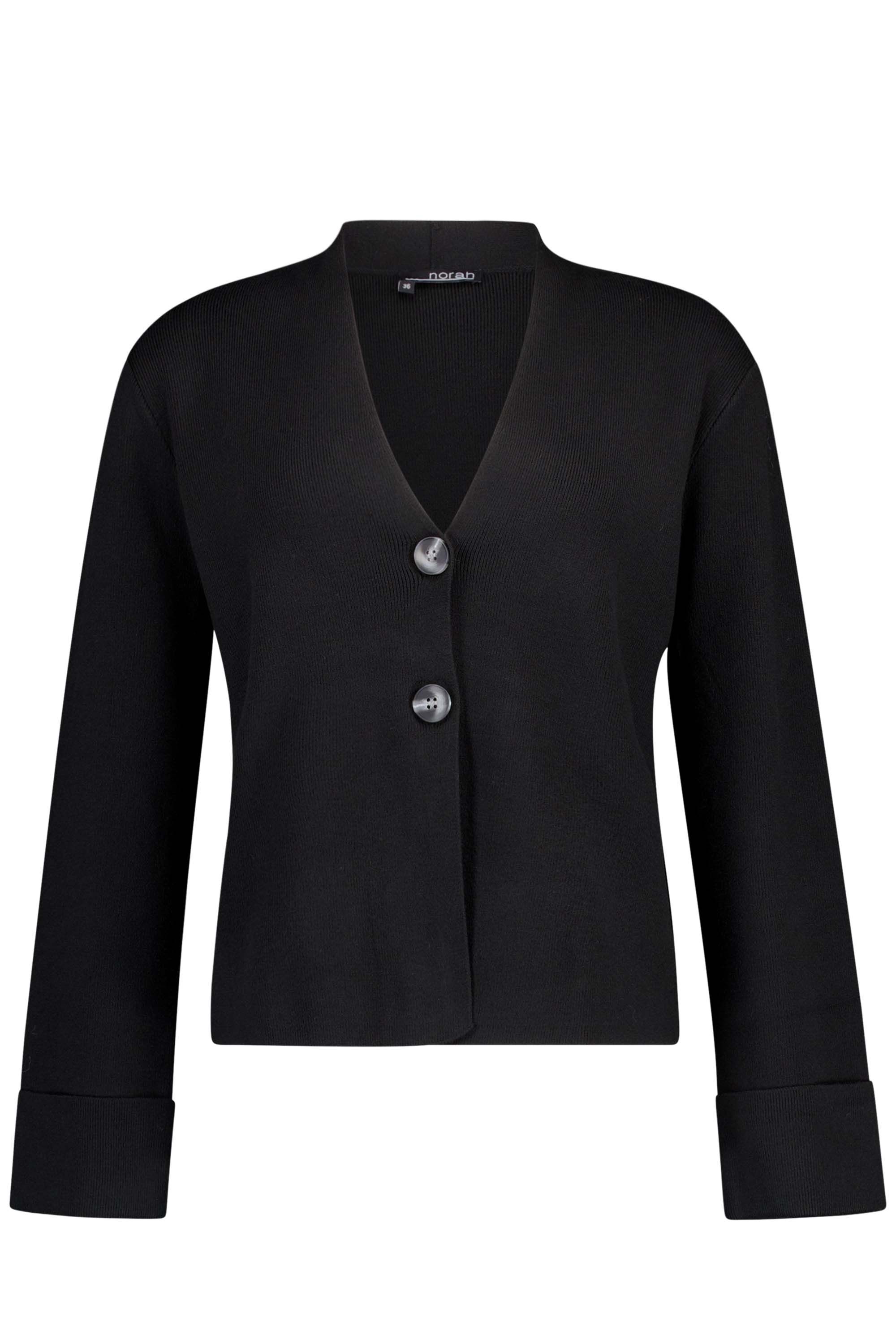 Norah Zwart fijngebreid vest black 217880-001-34