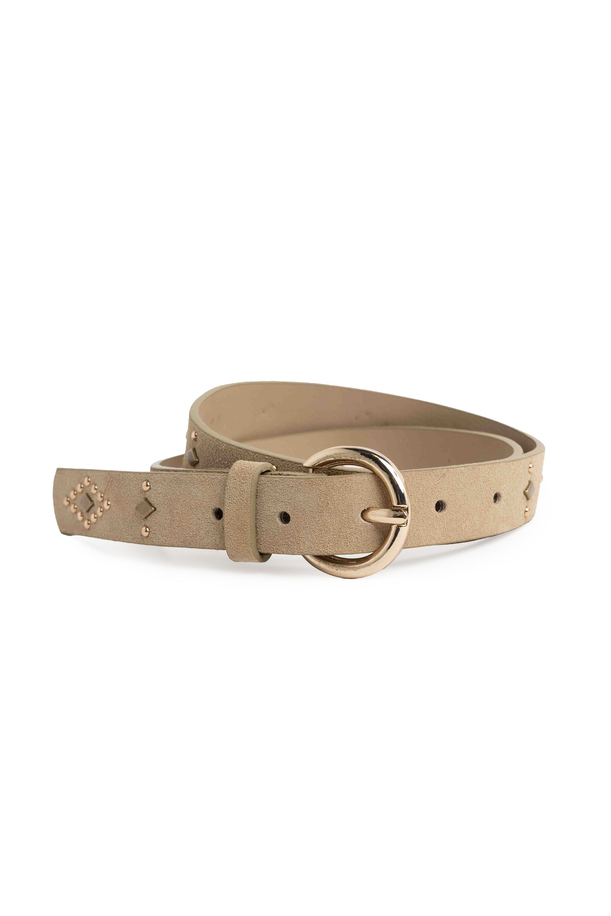 Norah Lichtbruine riem met studs light brown 217882-201-S