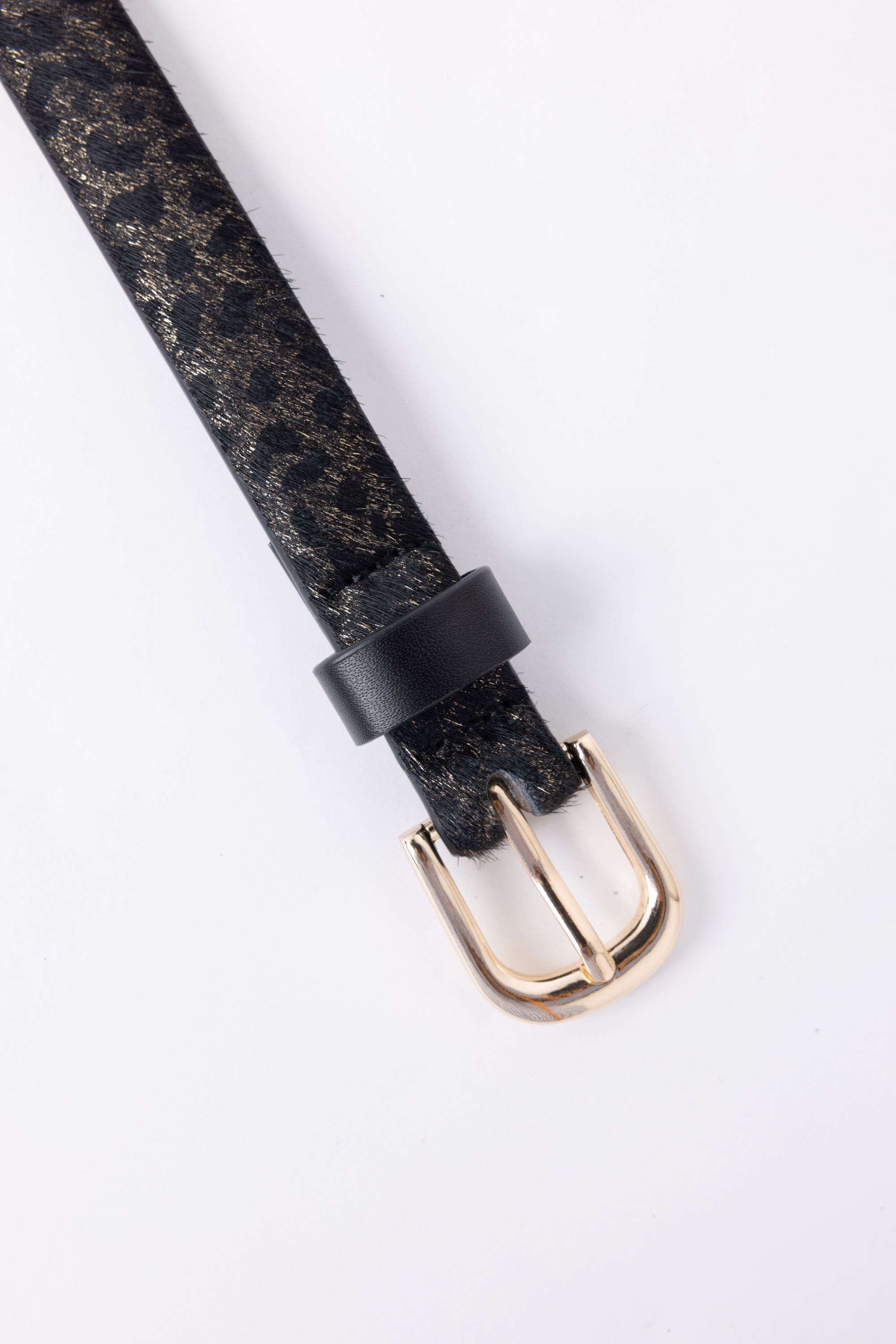 Norah Zwart/goudkleurige riem met dierenprint black/gold 217883-044-M