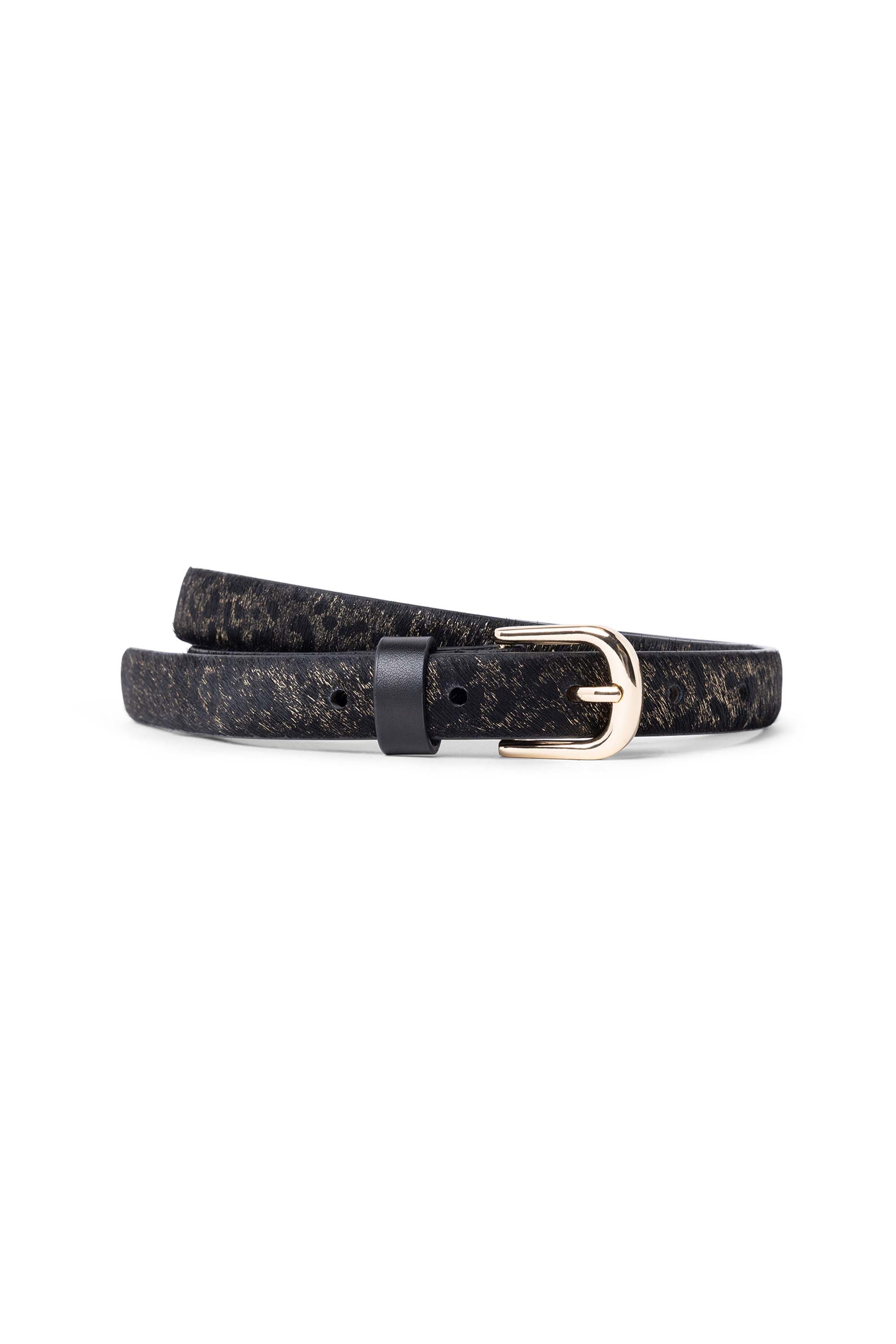 Norah Zwart/goudkleurige riem met dierenprint black/gold 217883-044-M