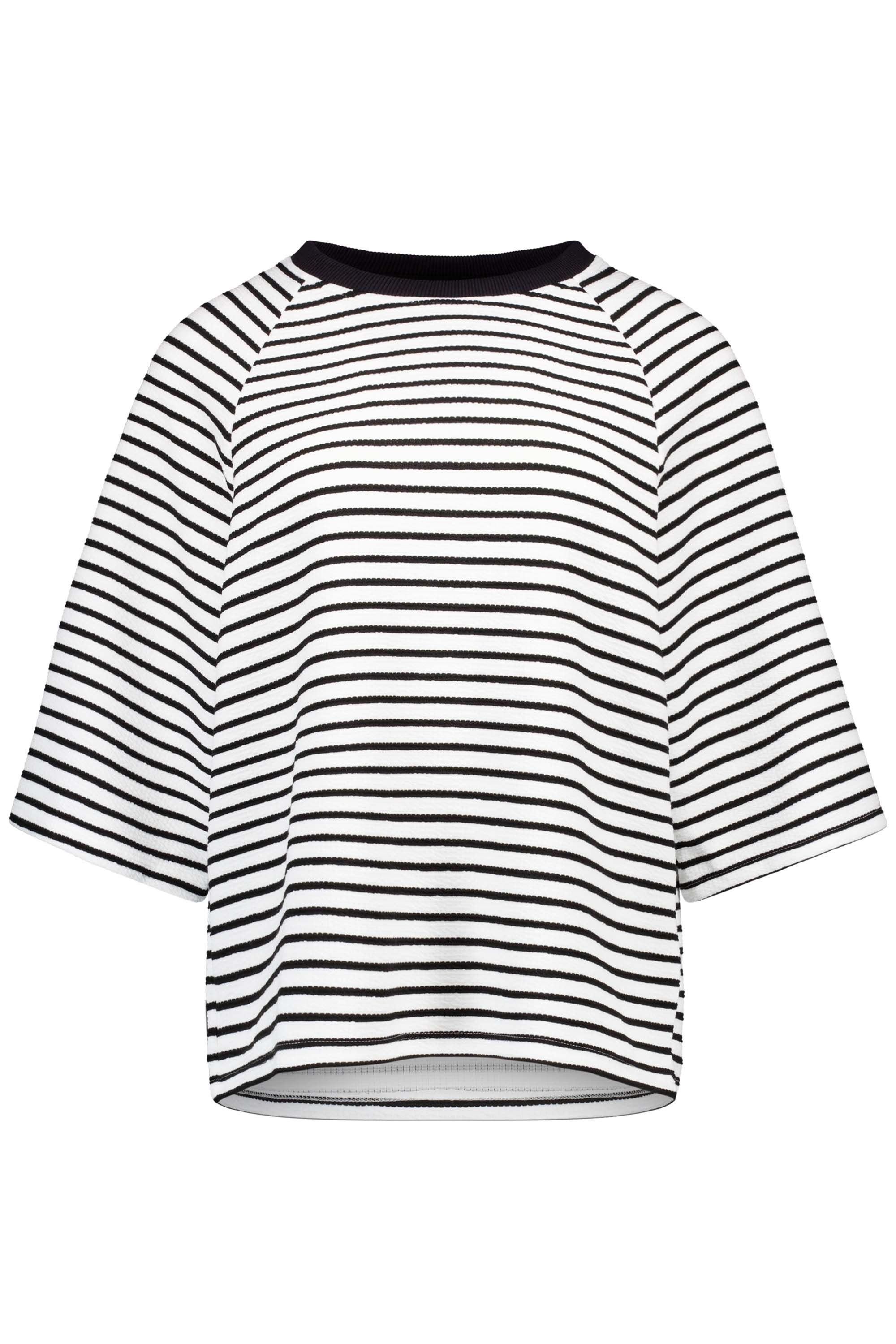 Norah Zwart/wit gestreept shirt white/black 217890-131-44