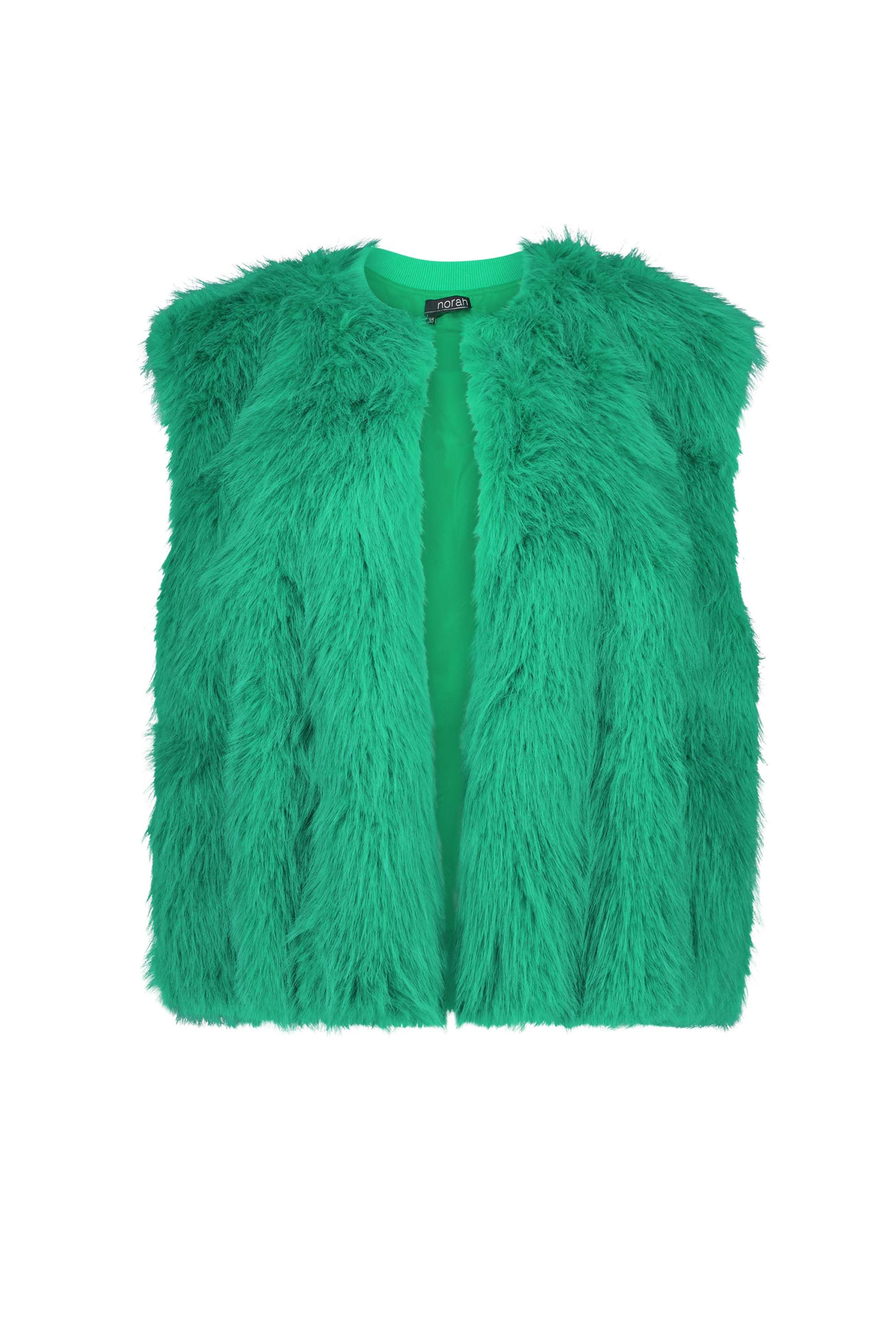 Norah Groen gilet van imitatiebont apple green 217891-505-34-36