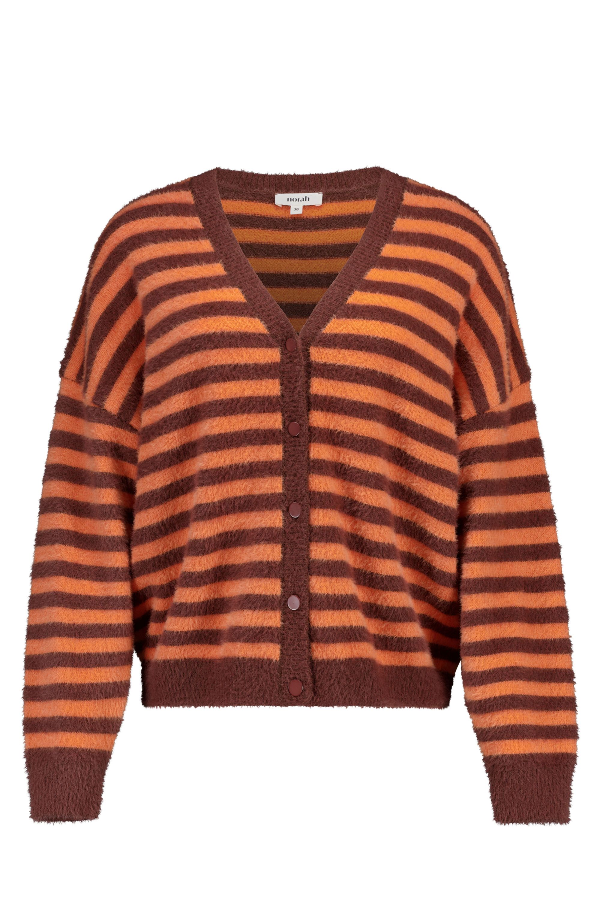 Norah Bruin/oranje gestreept vest brown/orange 217903-237
