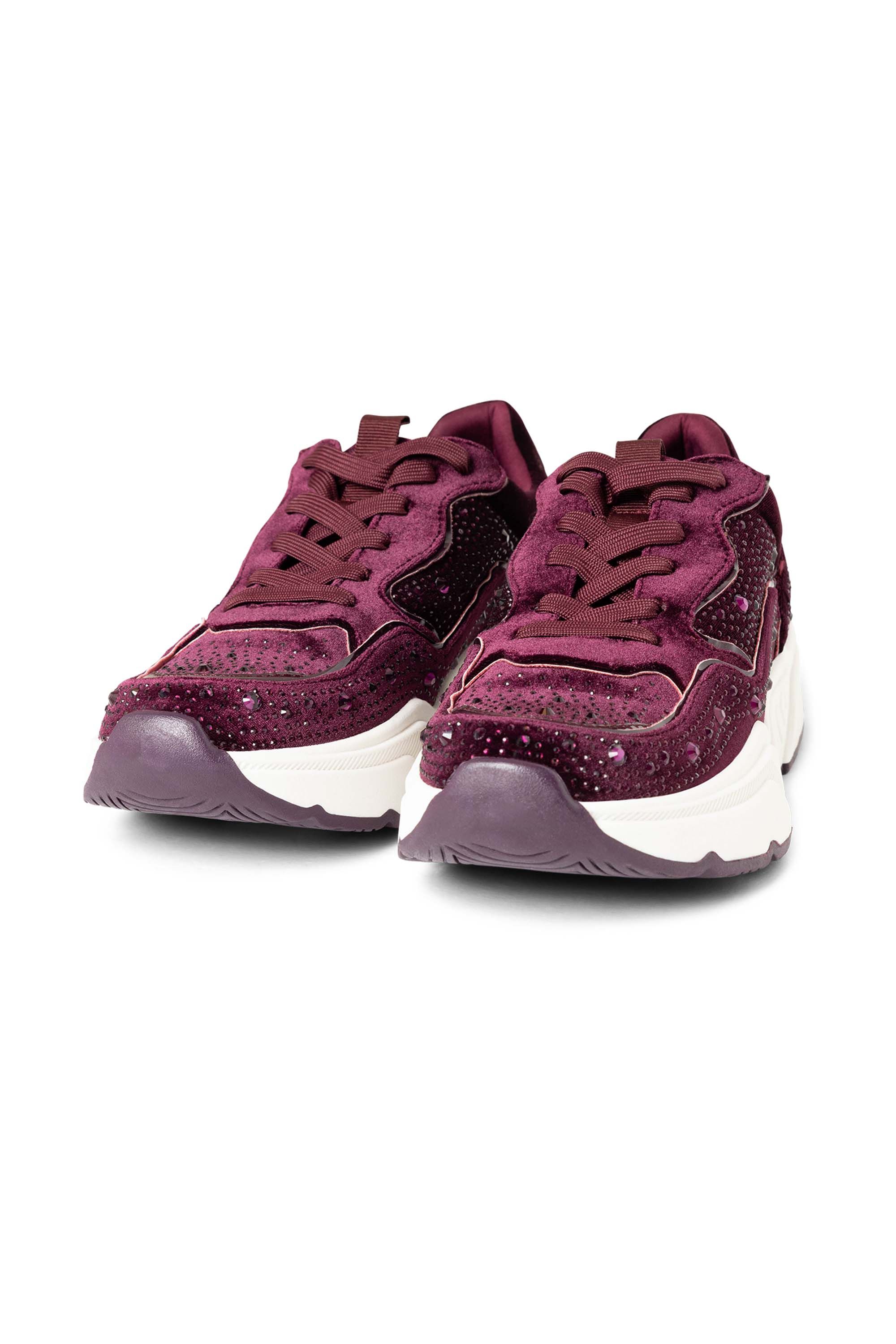 Norah Bordeauxrode sneaker met steentjes bordeaux 217926-696-41