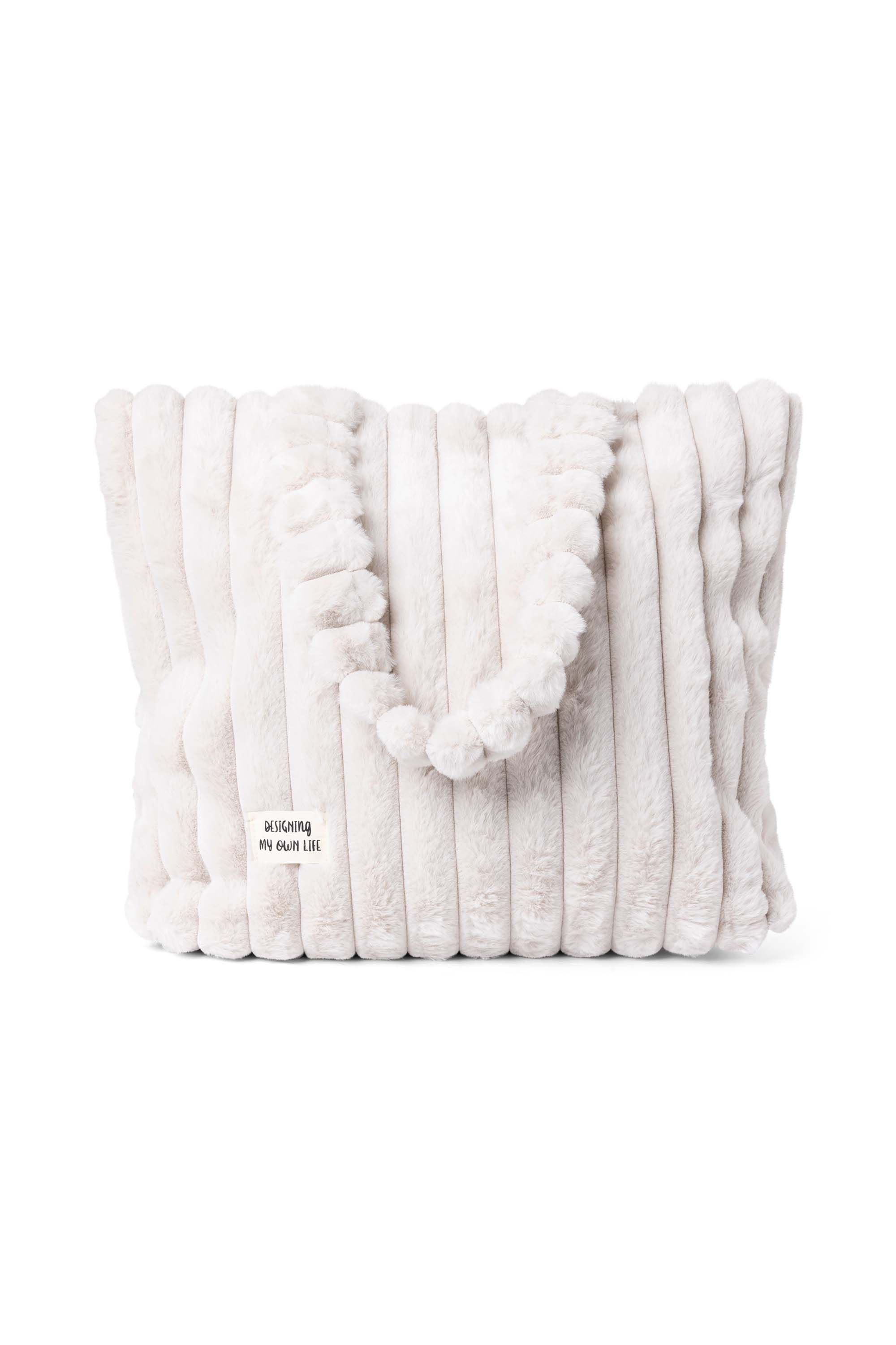 Norah Zandkleurige tas van imitatiebont light sand 217933-111-ONE