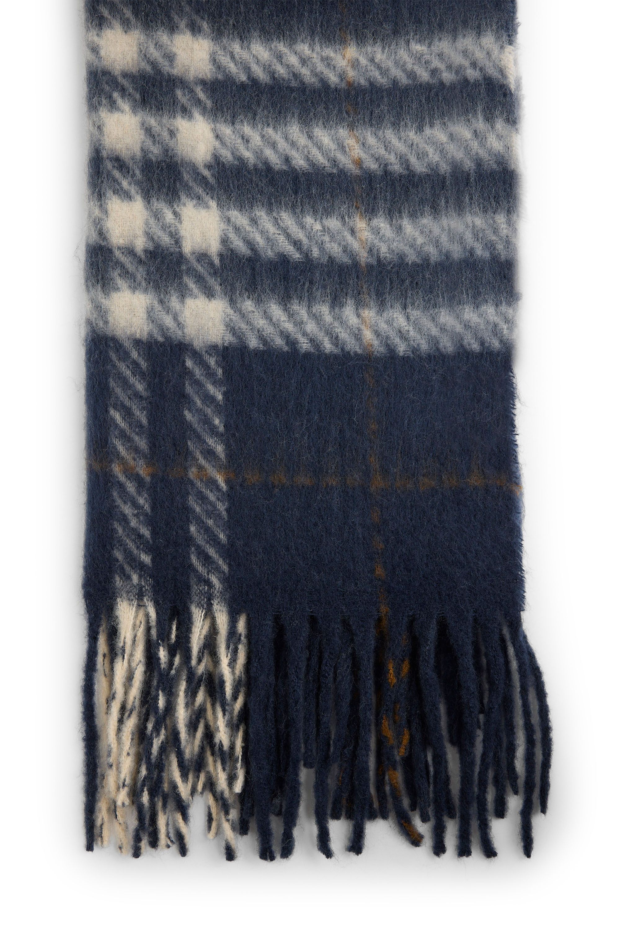 Norah Donkerblauwe geruite gebreide sjaal dark blue multicolor 217950-491