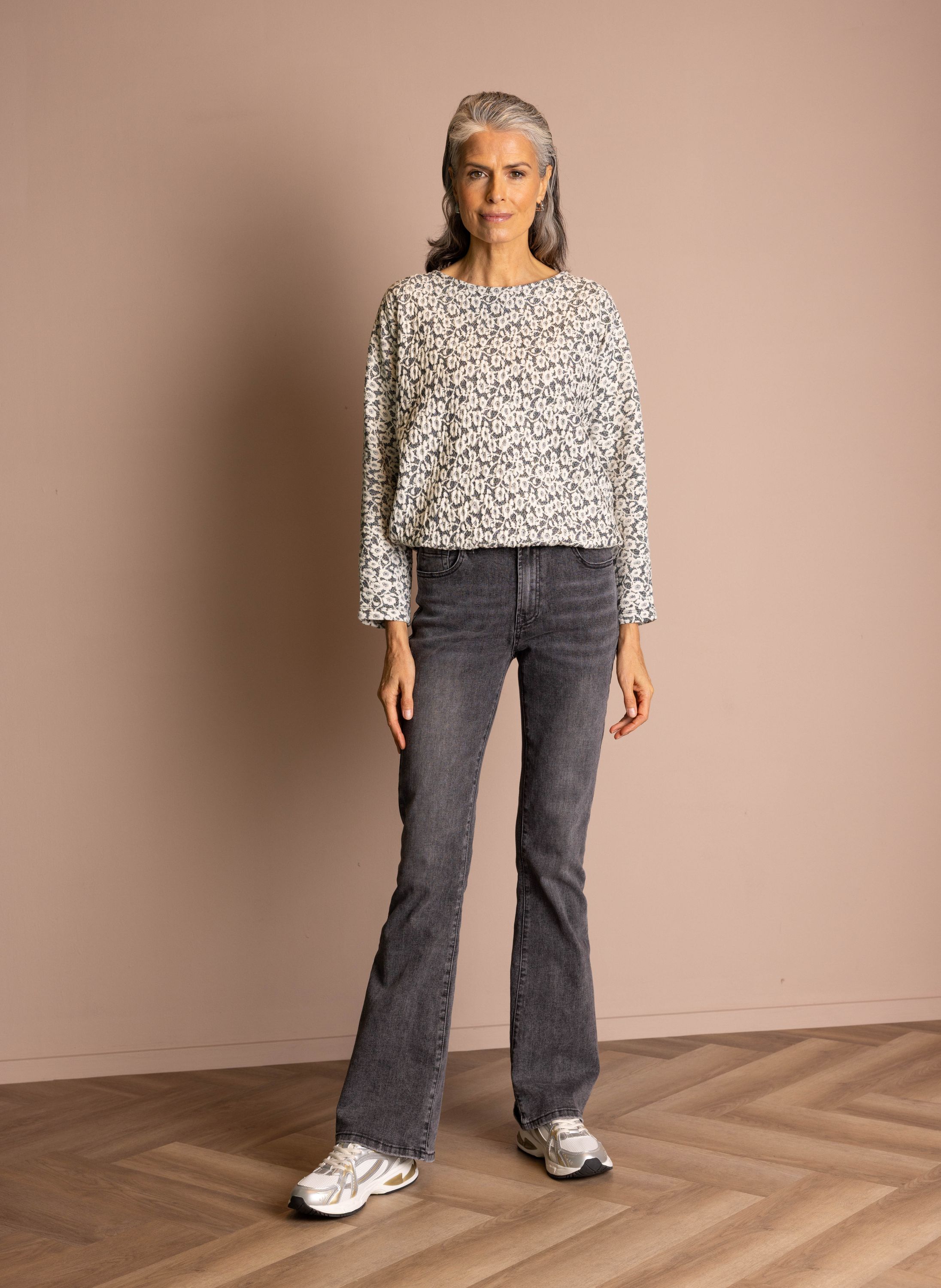 Norah Flora jeans | Flared | Grijs | L32 grey denim 217971-046-34