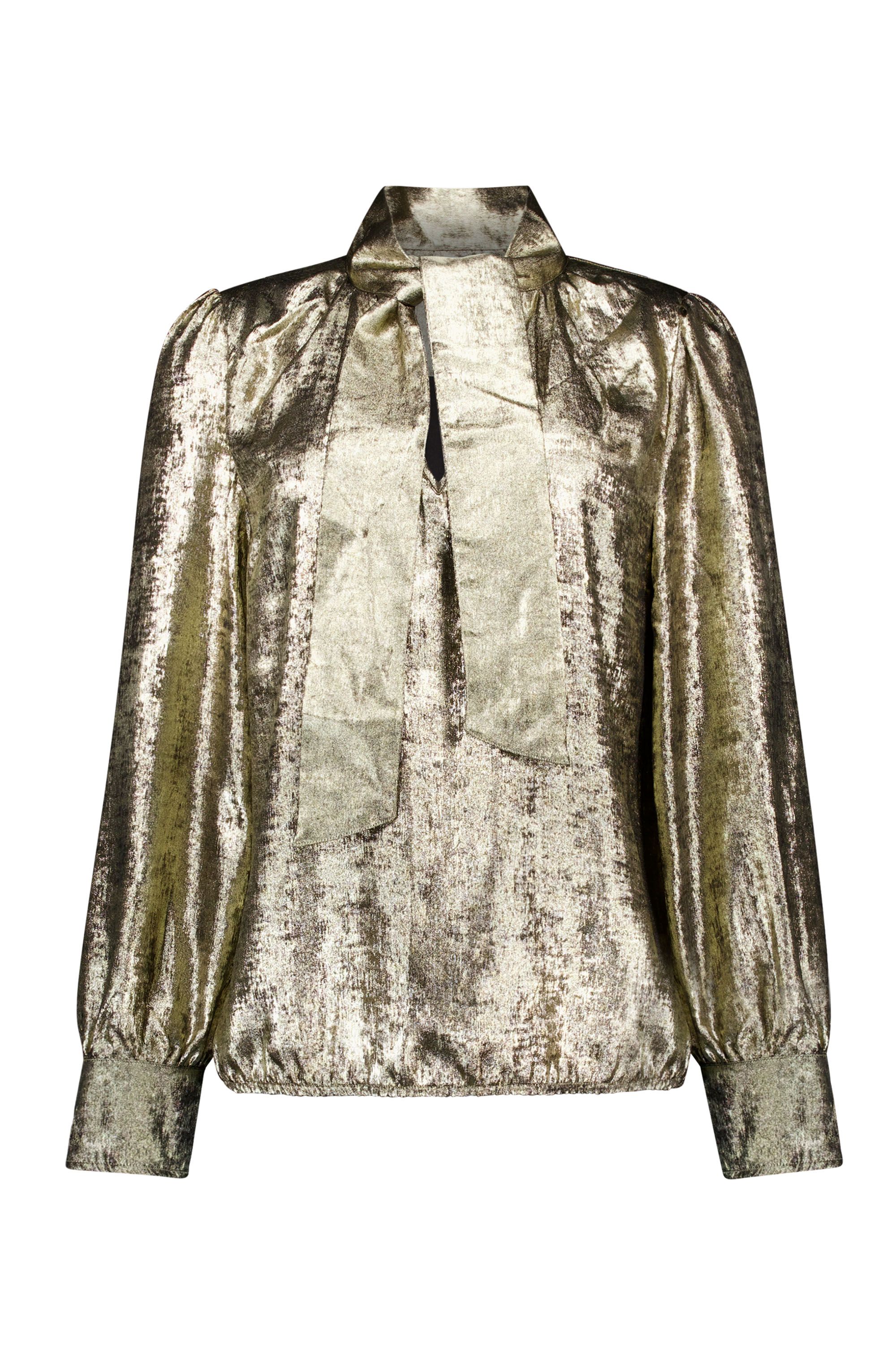 Norah Goudkleurige glanzende blouse gold 218007-199