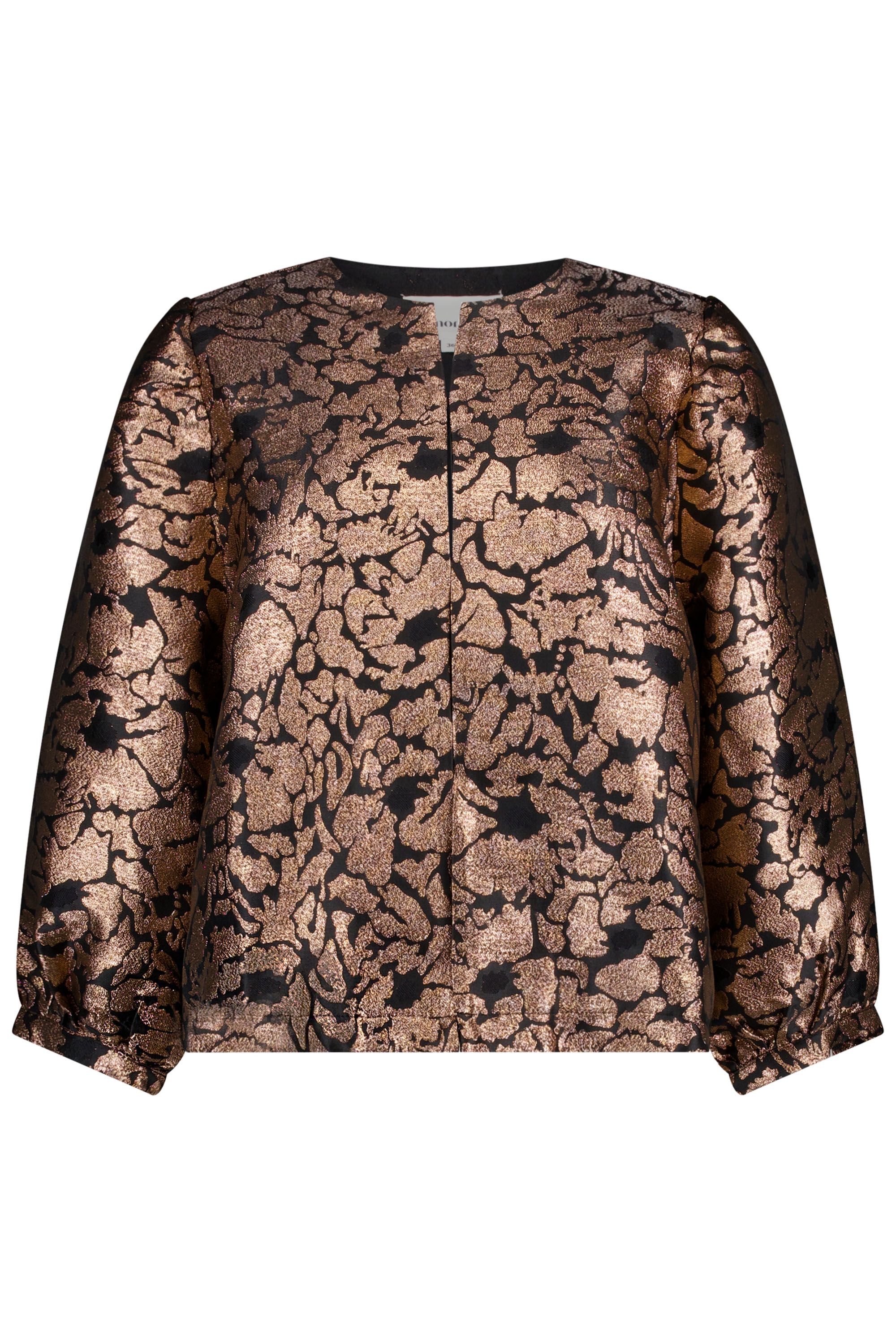 Norah Goudkleurig jasje met bloemen gold 218009-199-46