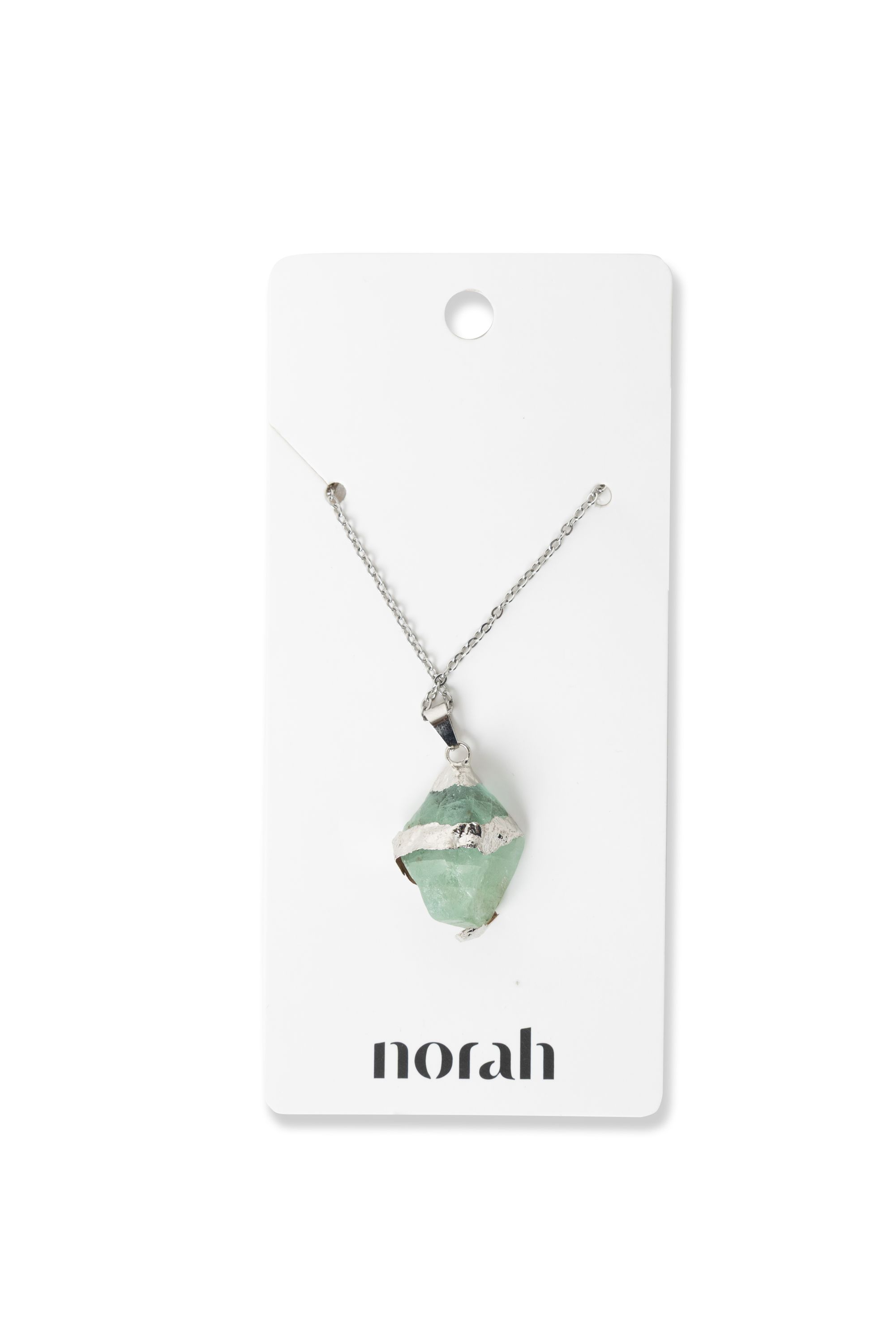 Norah Goudkleurige ketting met groene steen silver multicolor 218020-093-ONE