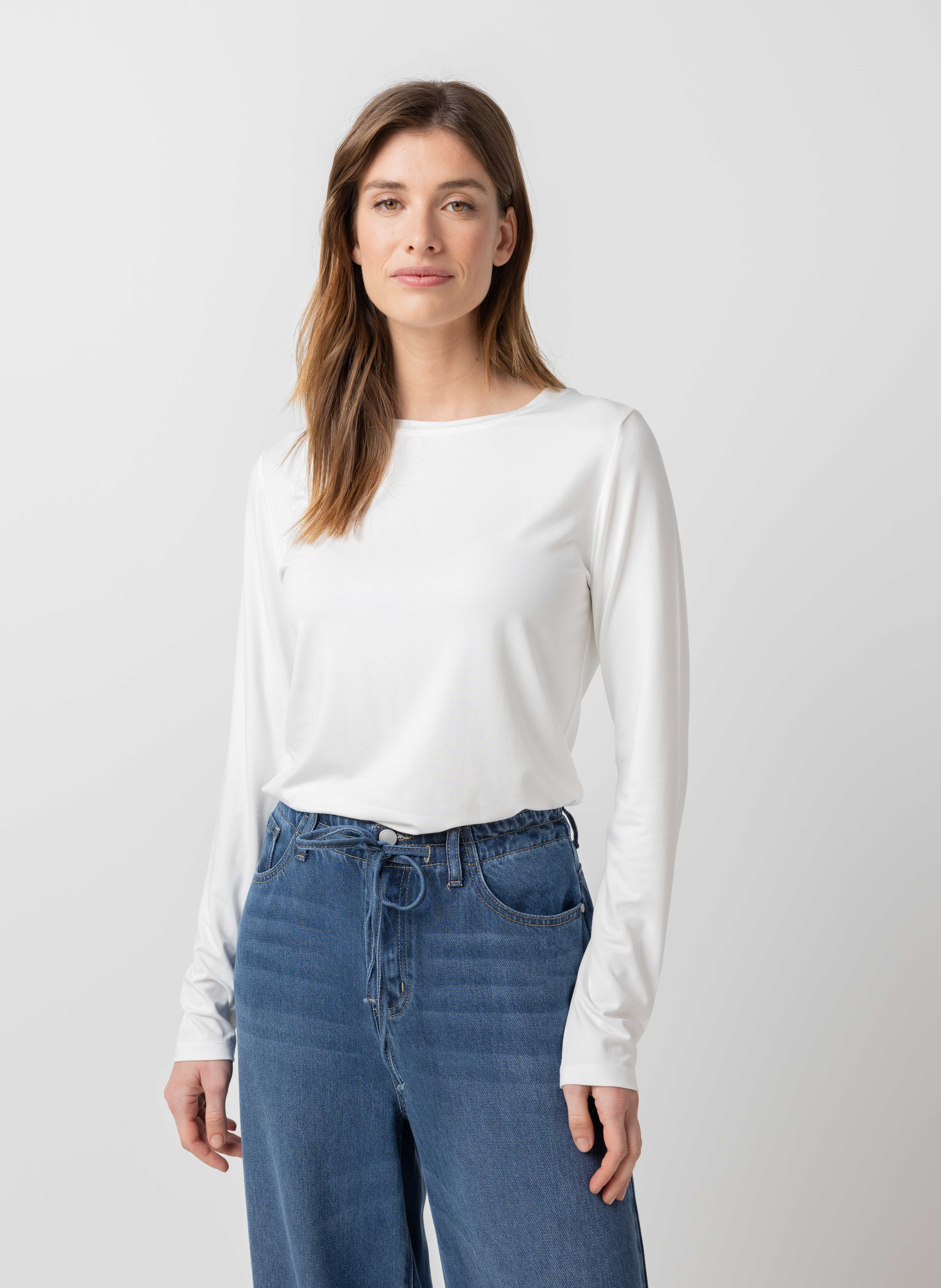 Maya shirt off-white | Norah Dameskleding maat 34 t/m 48