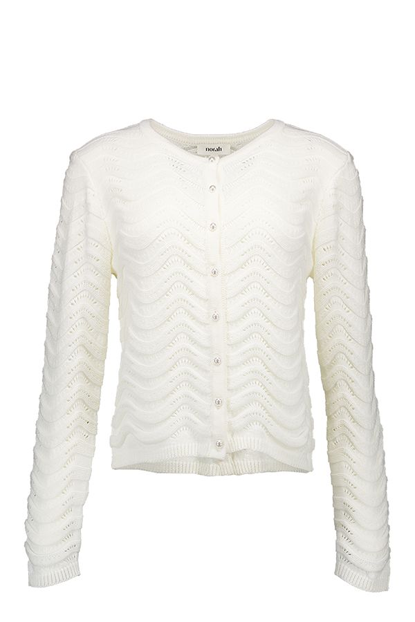 Norah Gebreide off-white vest off-white 218036-101-36