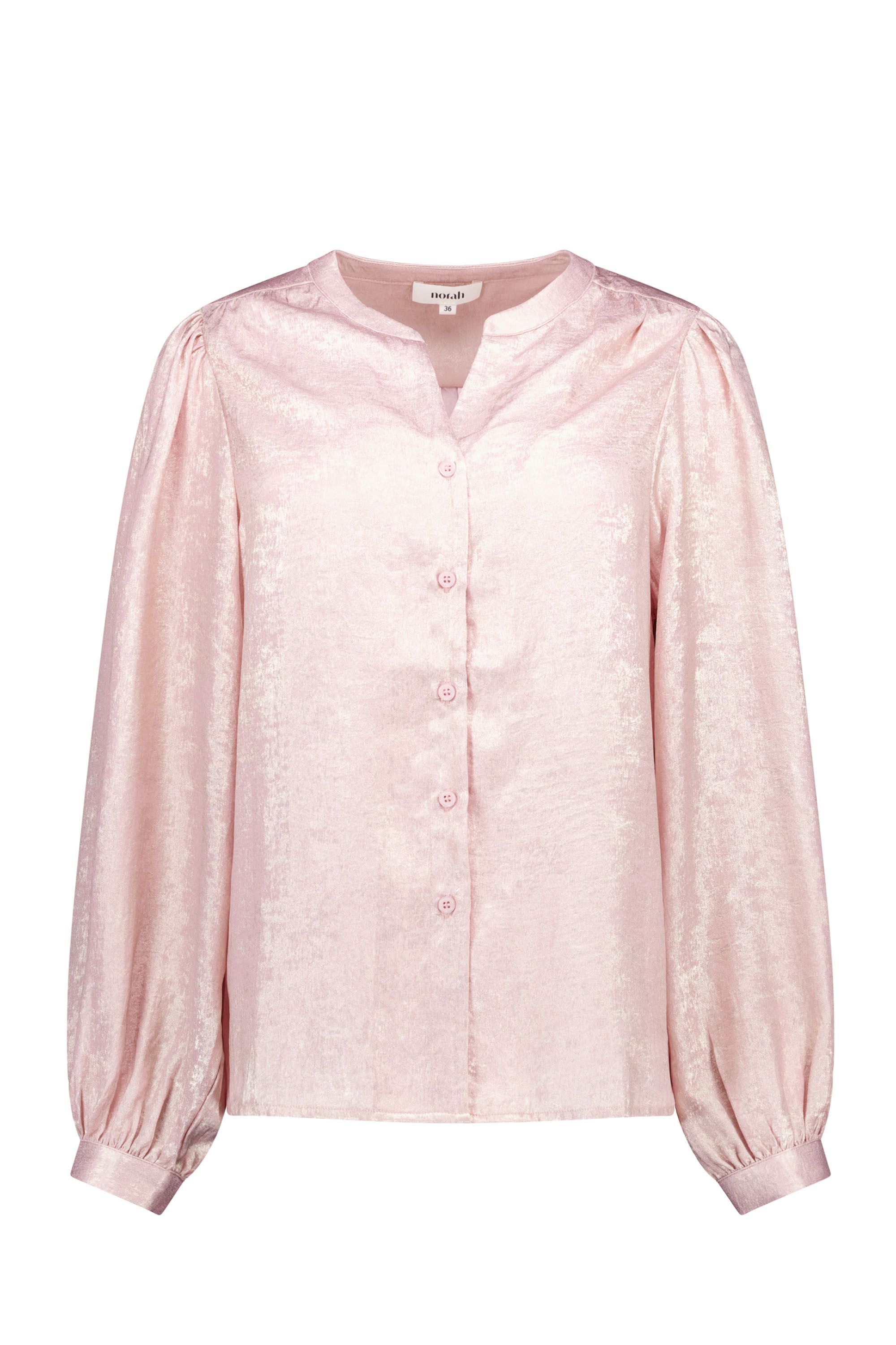 Norah Lichtroze blouse met glans light rose 218054-901-44
