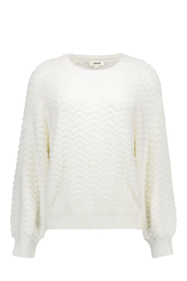 Norah Off-white gebreide trui met structuur off-white 218056-101-38