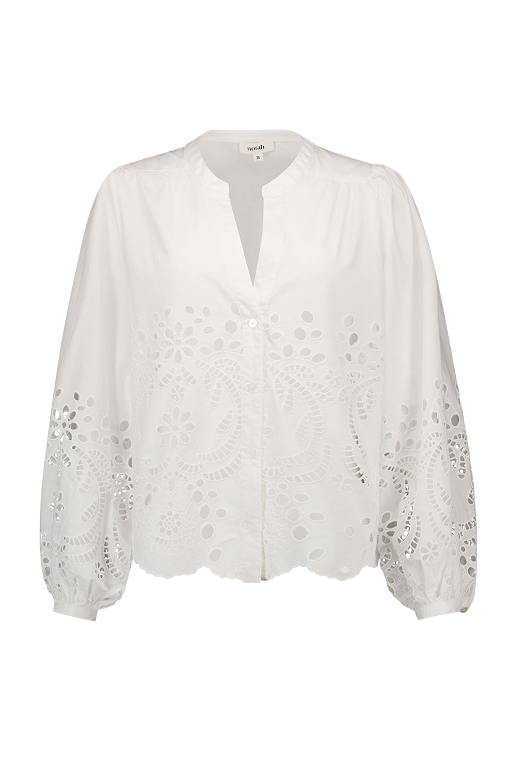 Norah Witte broderie blouse white 218062-100-40