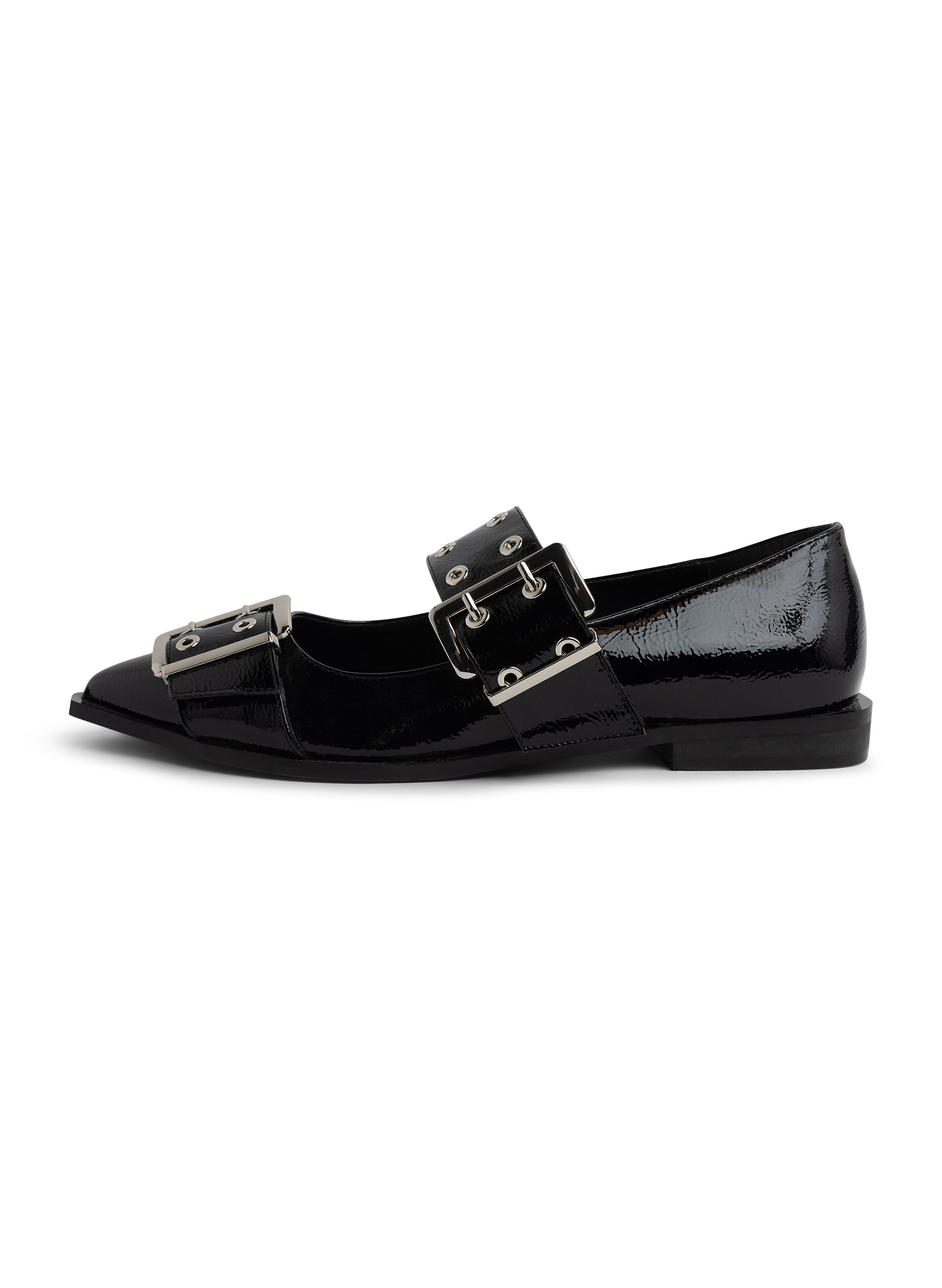 Norah Zwarte loafer met gespen black 218064-001-37