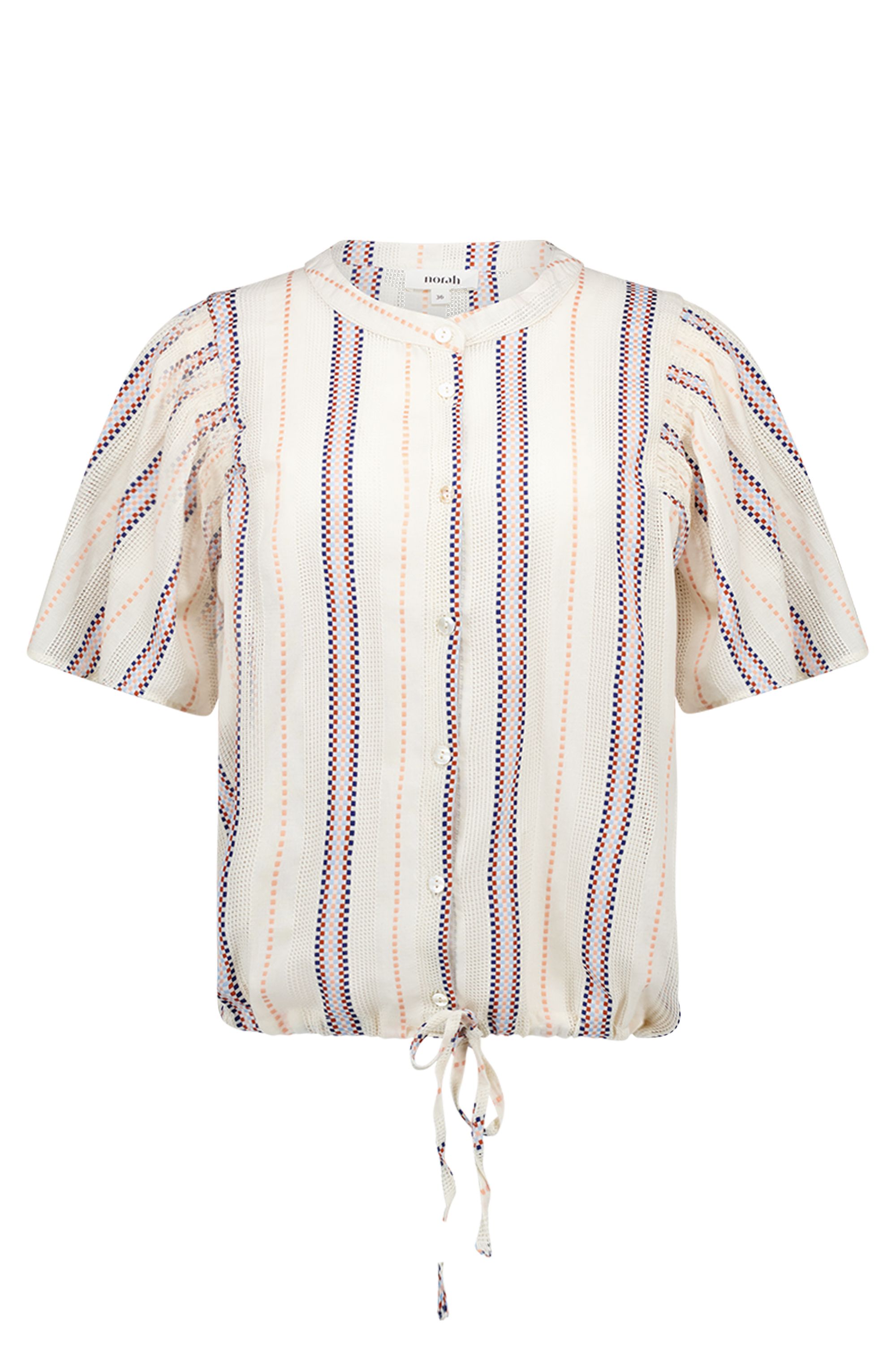 Norah Ecru blouse met strepen ecru multicolor 218067-122-42