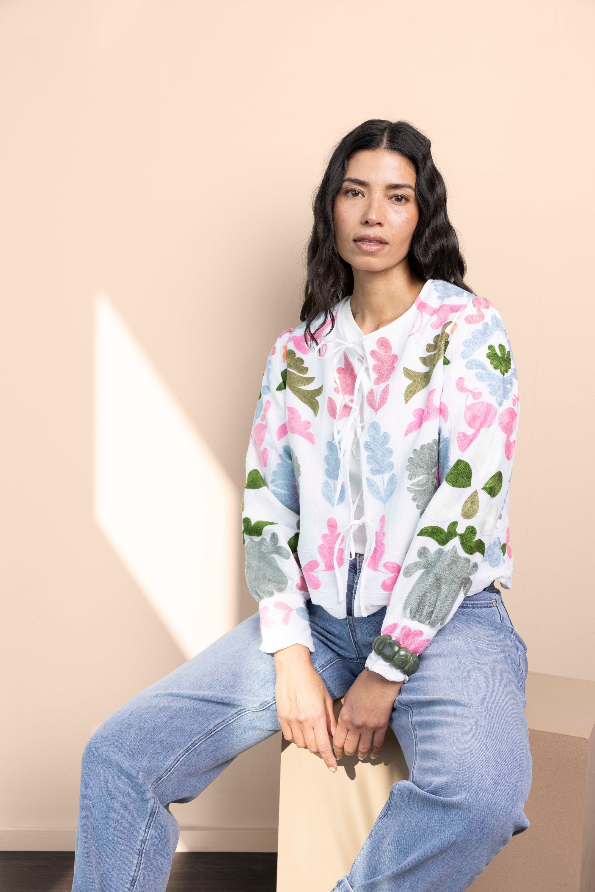 Norah Blouse met kleurrijke borduursels  multicolor 218070-002-40