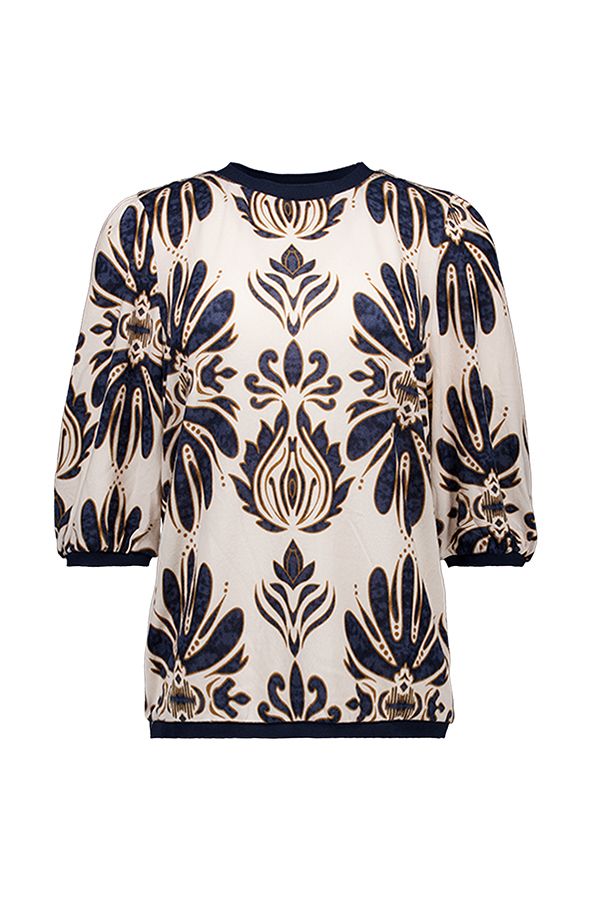 Norah Shirt met grafische print blue multicolor 218072-420-42