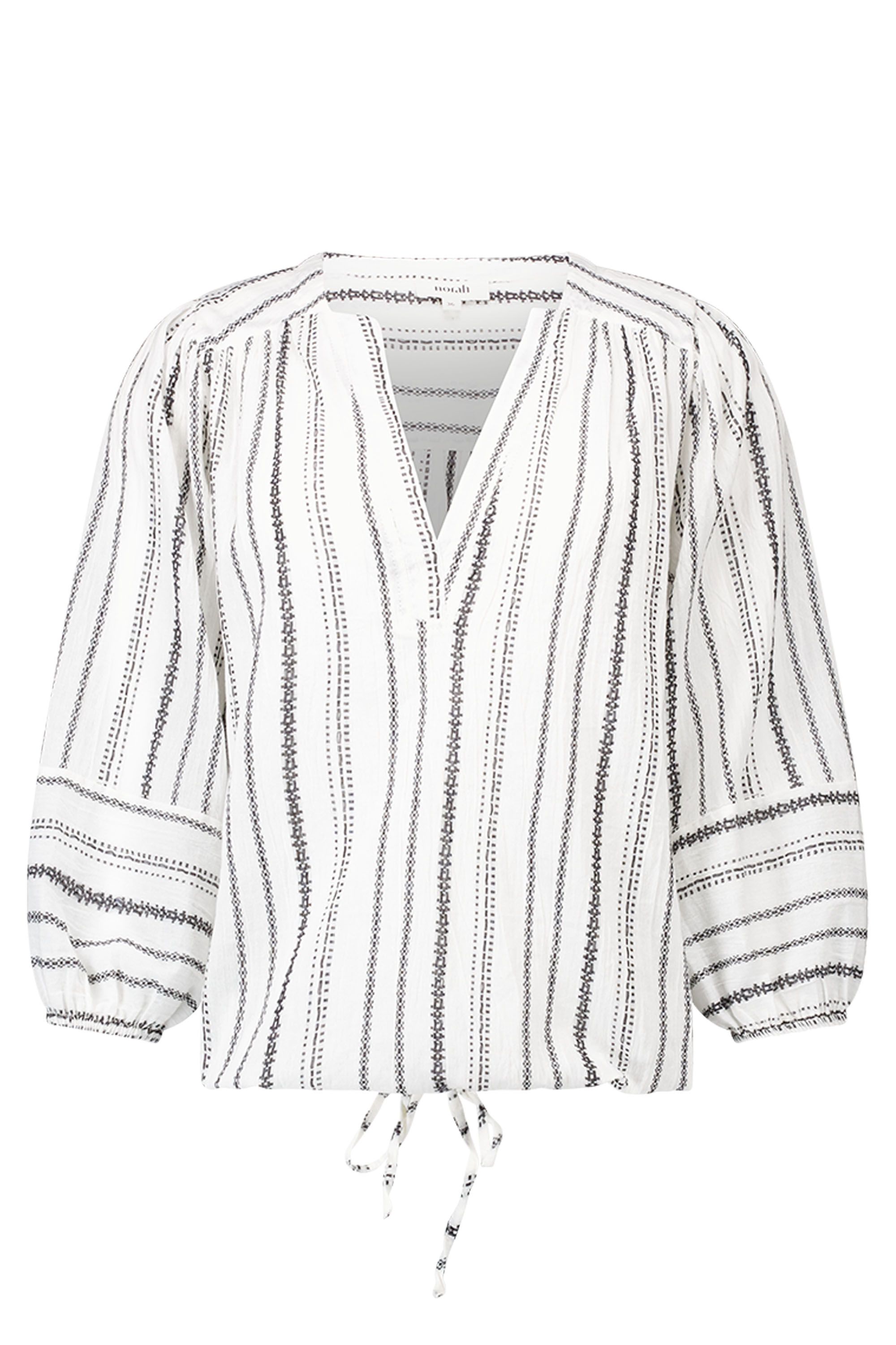 Norah Zwart/wit gestreepte top white/black 218073-131-46