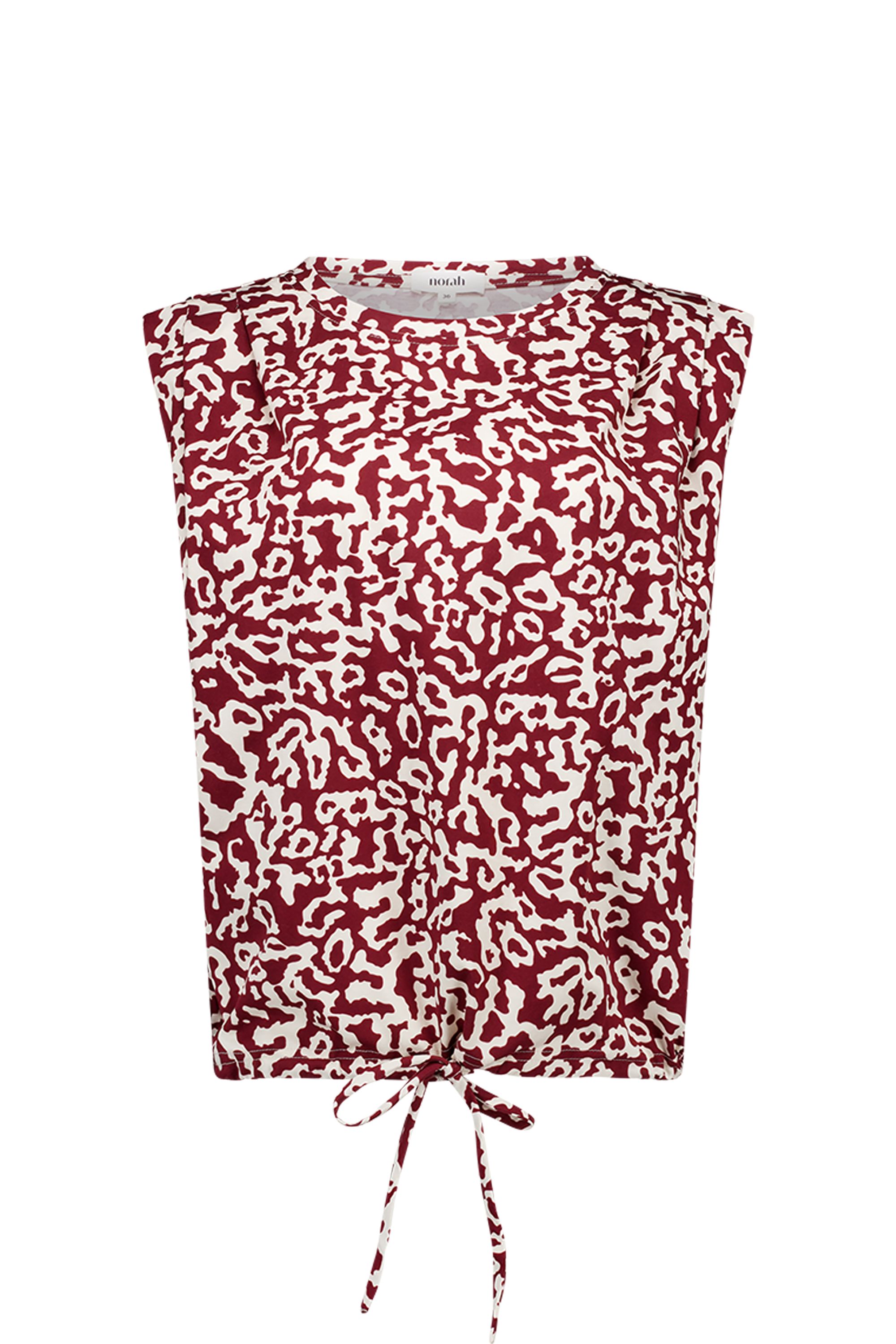 Norah Bordeaux top met grafische print multicolor 218076-002-34