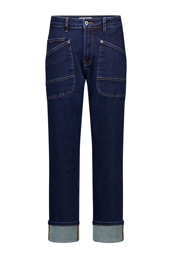 Norah Straight cropped jeans | Donkerblauw dark rinse 218077-481-38