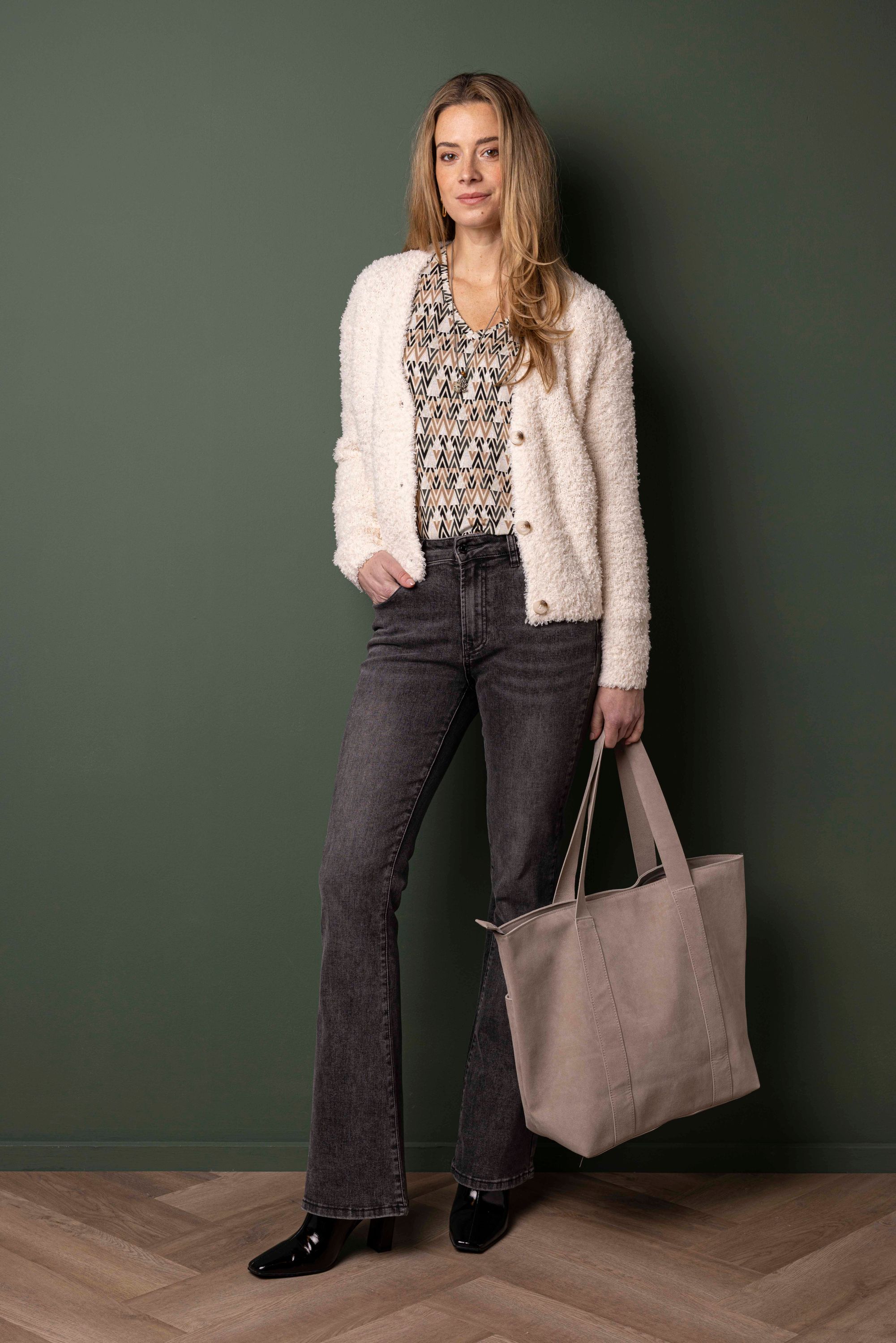 Norah Off-white zacht vest off-white 218086-101-36