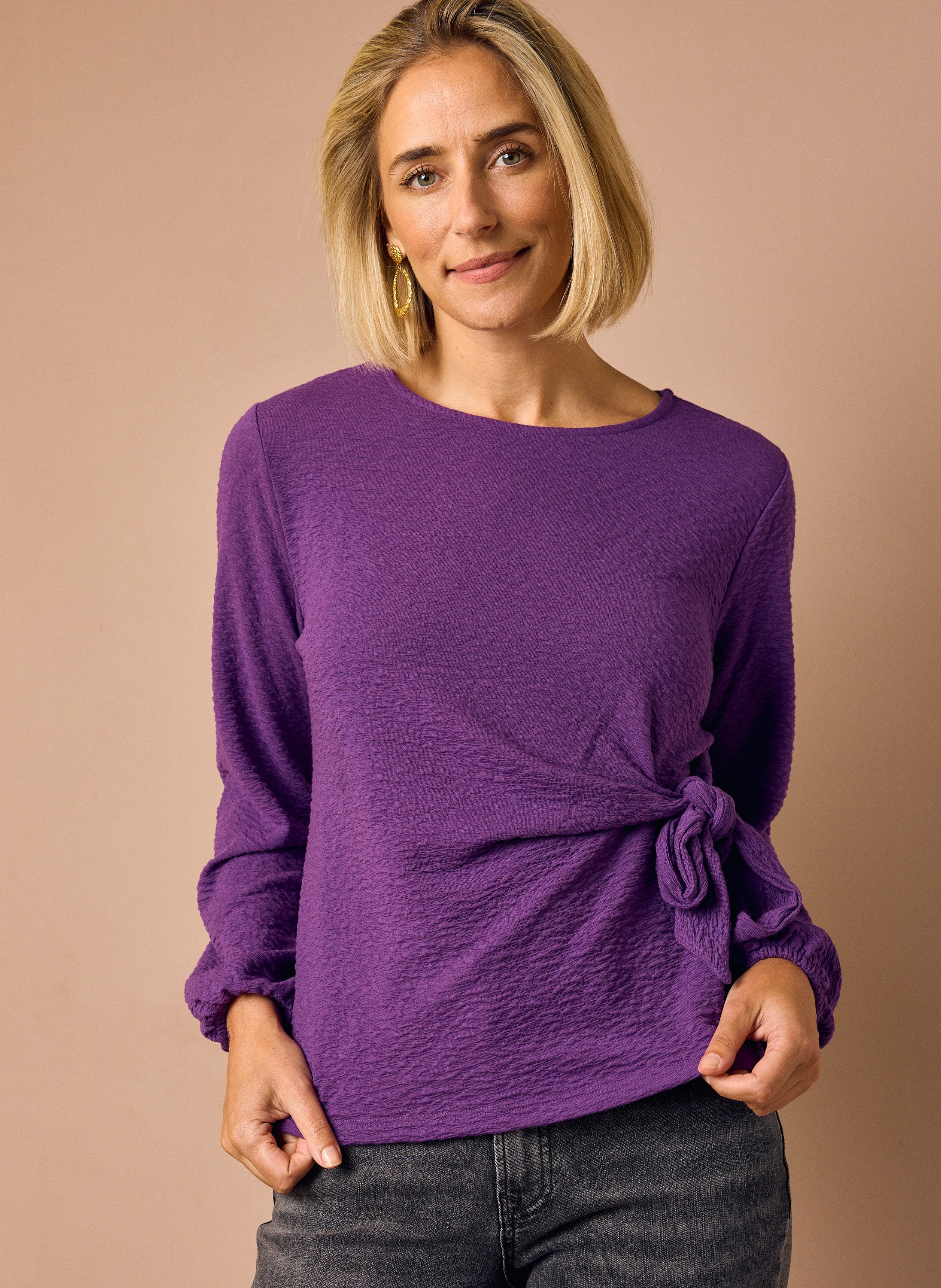 Norah Paarse top met knoopdetail purple 218092-800