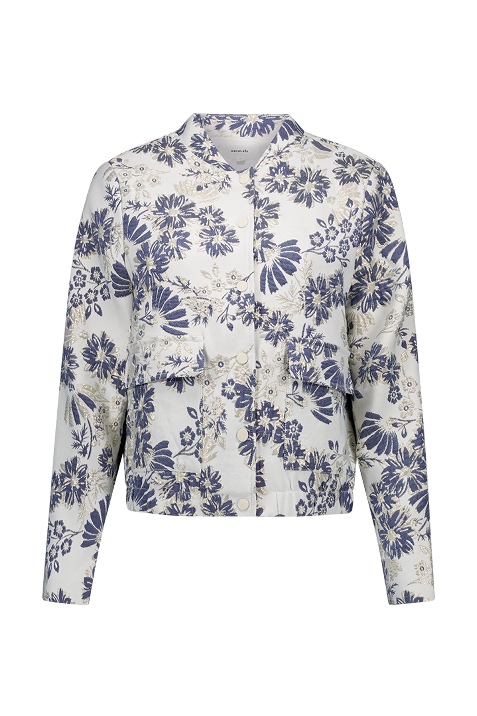 Norah Jasje met glanzende bloemenprint blue multicolor 218122-420-36