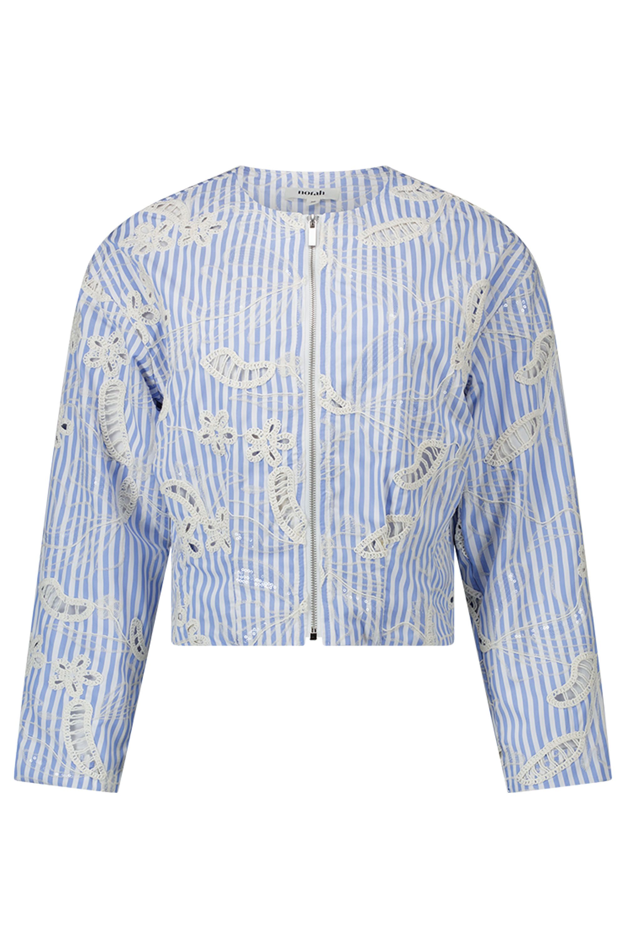 Norah Blauw/wit gestreept jasje blue/ecru 218131-441-36