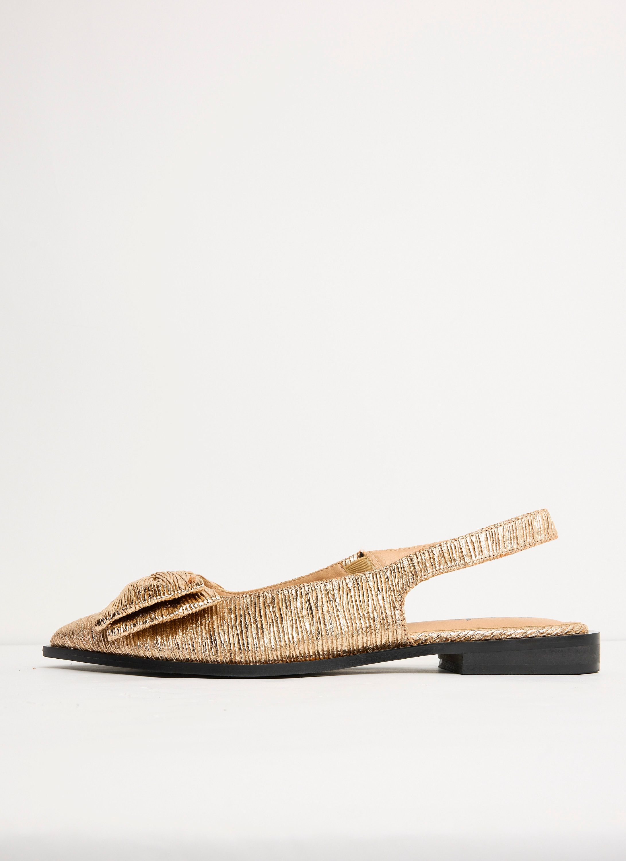 Norah Goudkleurige slingback met strik gold 218132-199