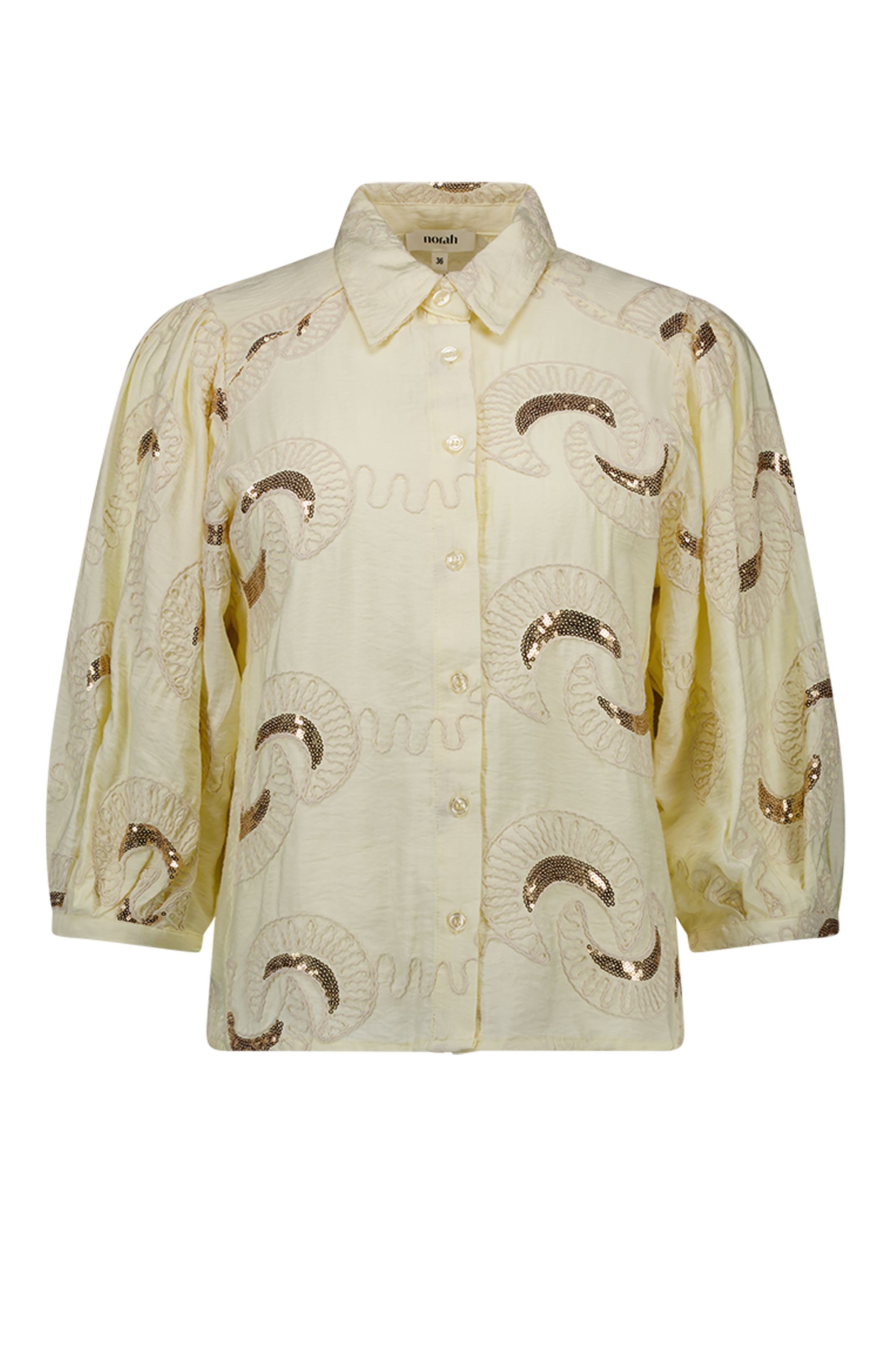 Norah Ecru blouse met pailletten vanilla 218158-104-40