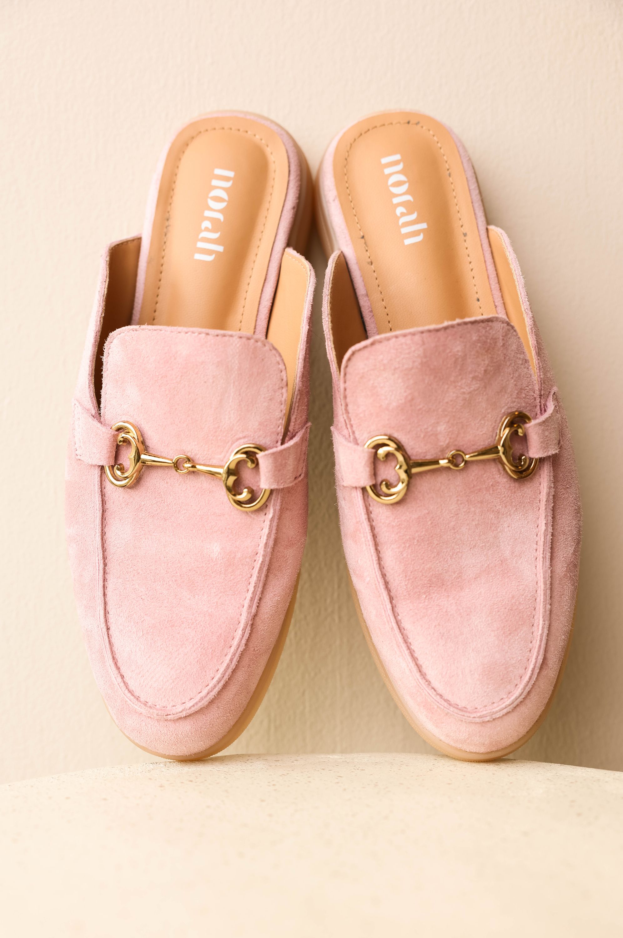 Norah Roze instaploafer met siergesp baby pink 218164-902-42
