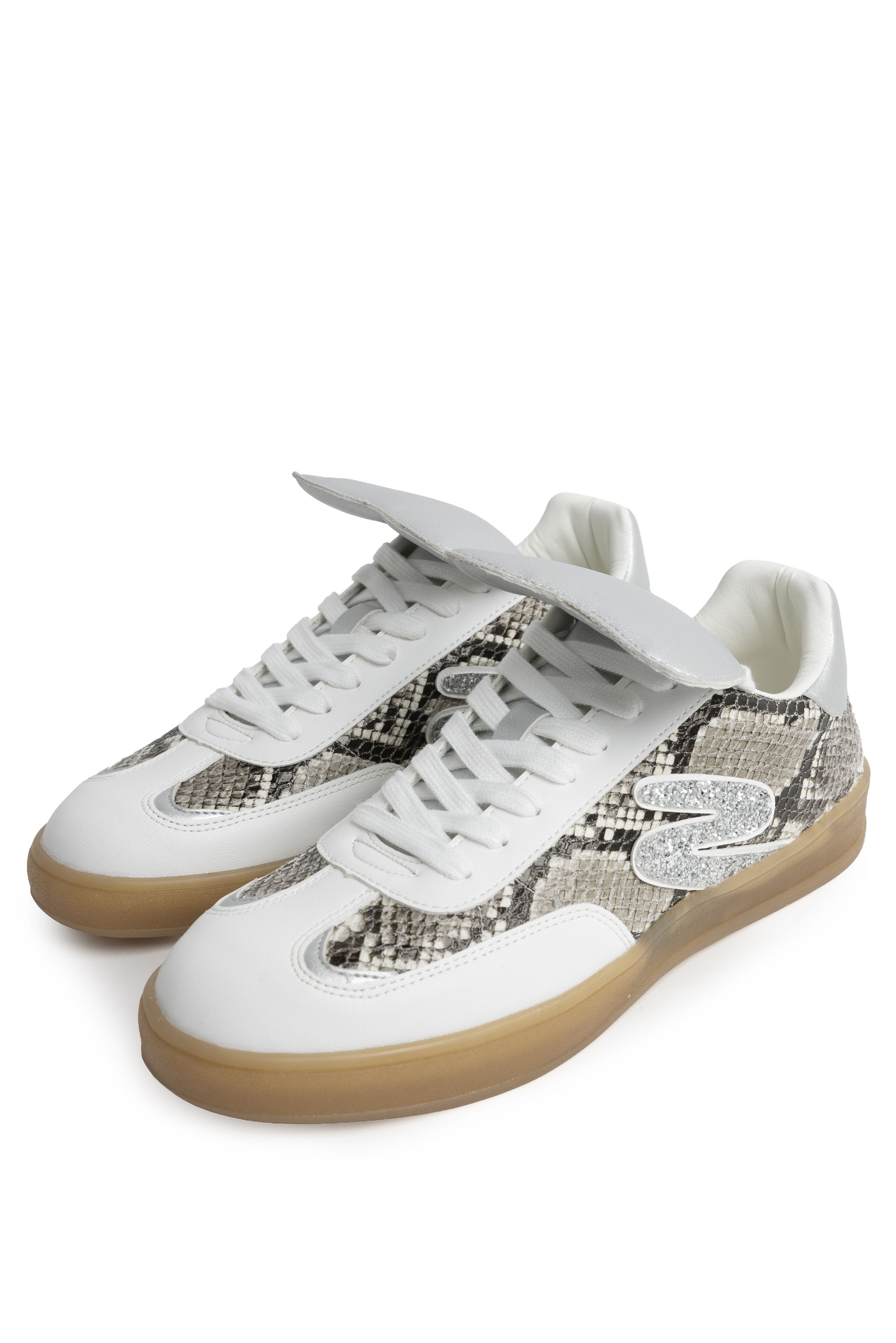 Norah Beige sneaker met slangenprint brown multicolor 218170-220-41