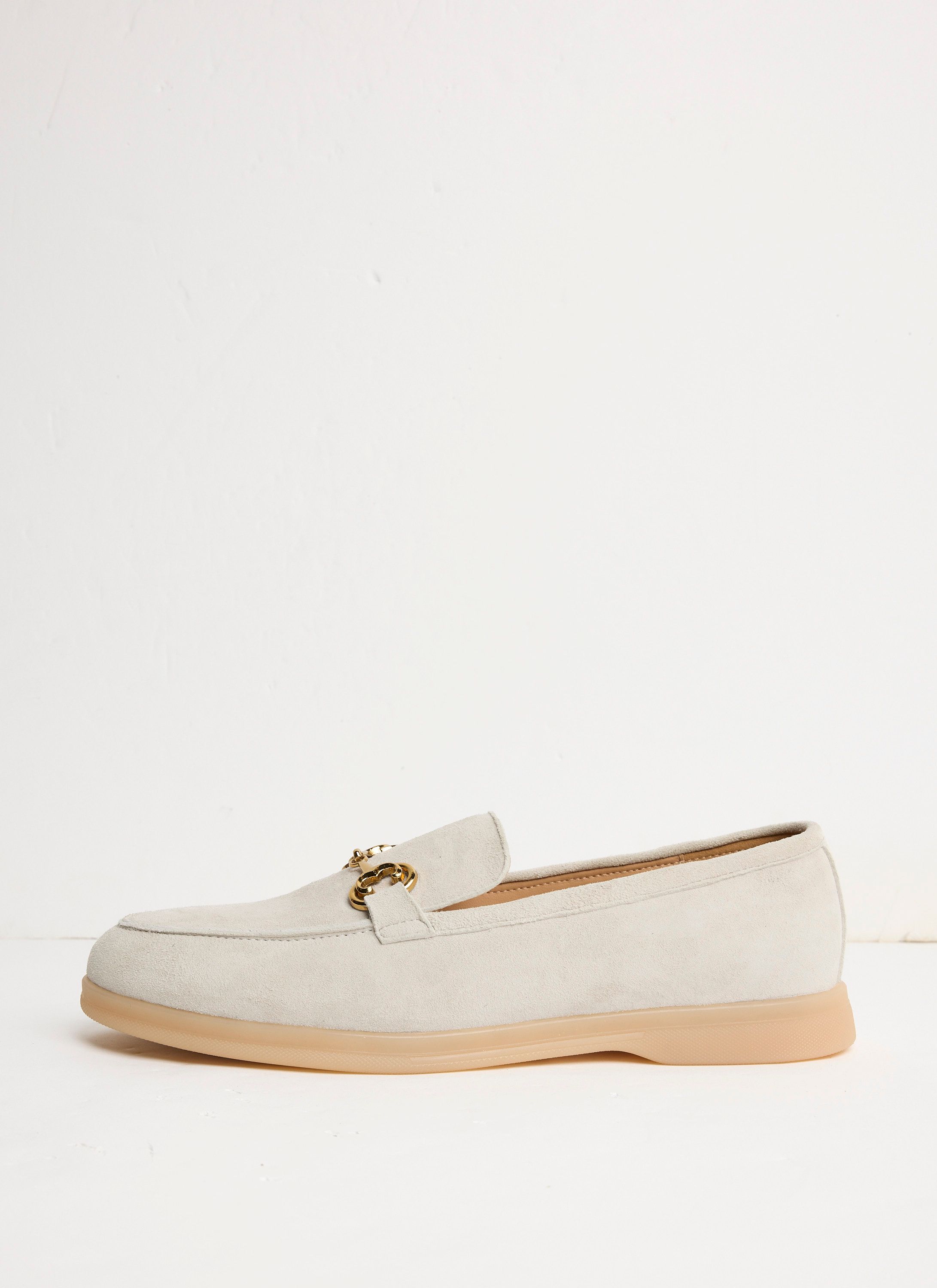 Norah Off-white loafer met goudkleurig sierdetail off-white 218174-101