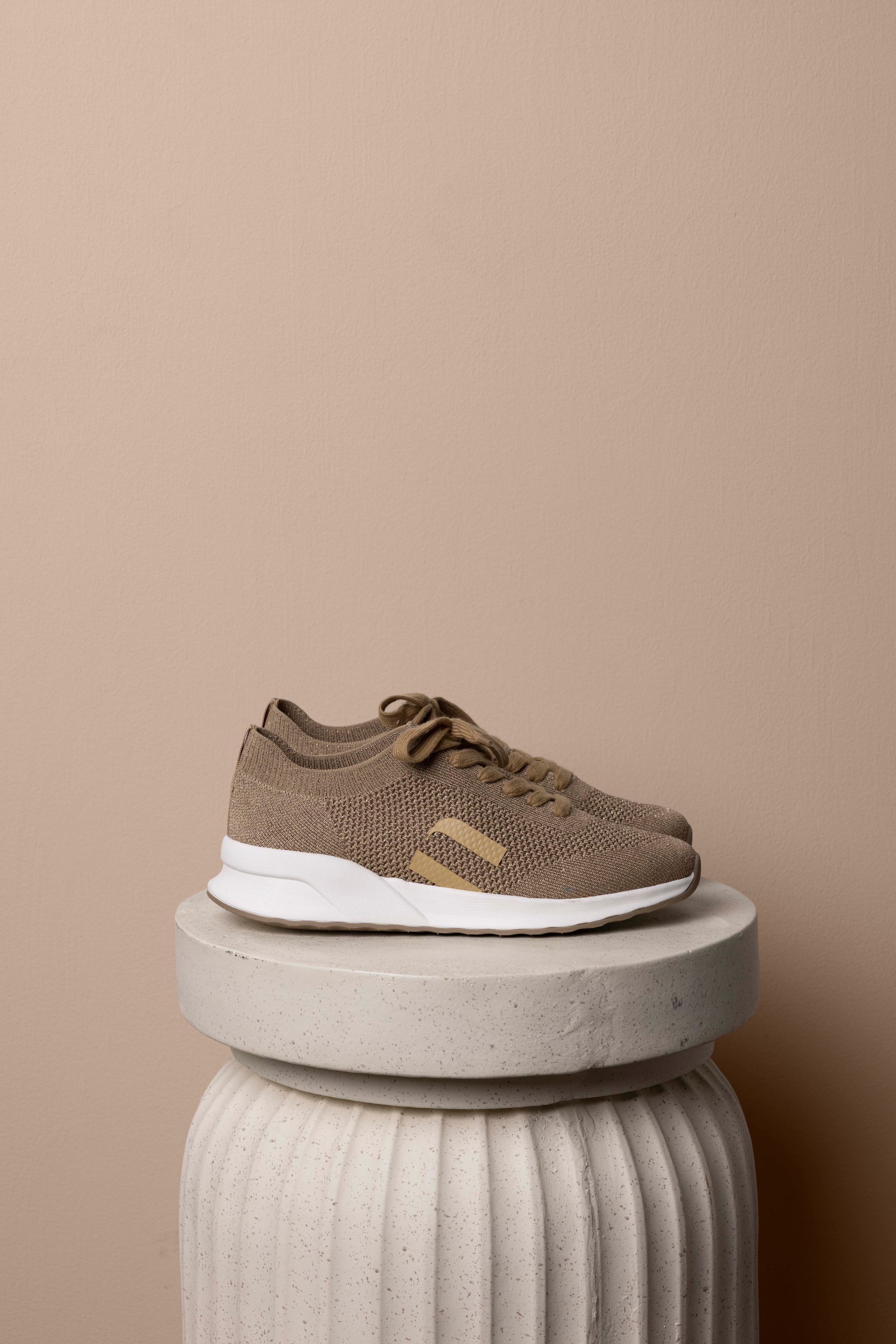 Norah Beige sneaker met gebreide structuur beige 218193-106-42