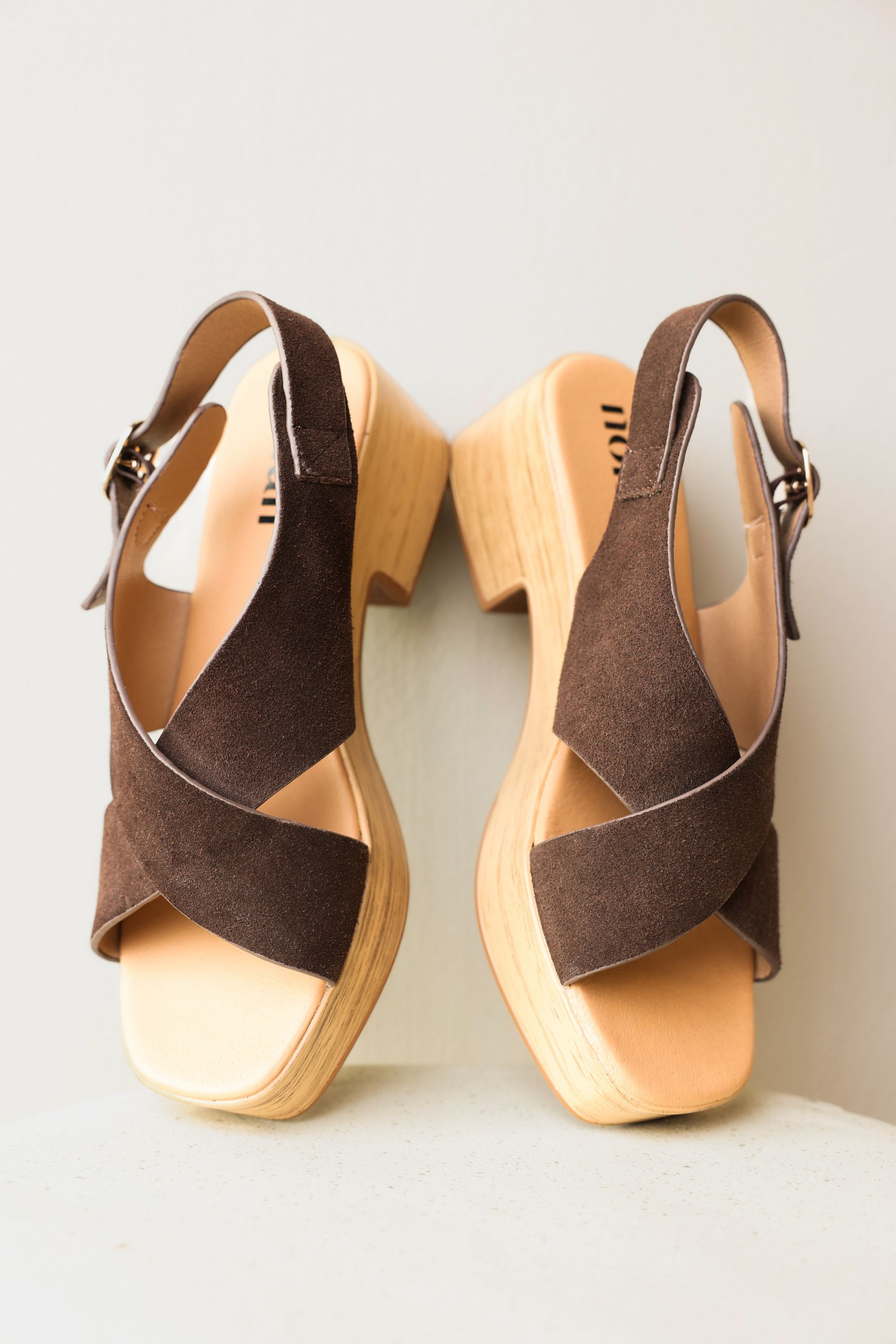 Norah Bruine sandaal met blokhak brown 218203-200-41