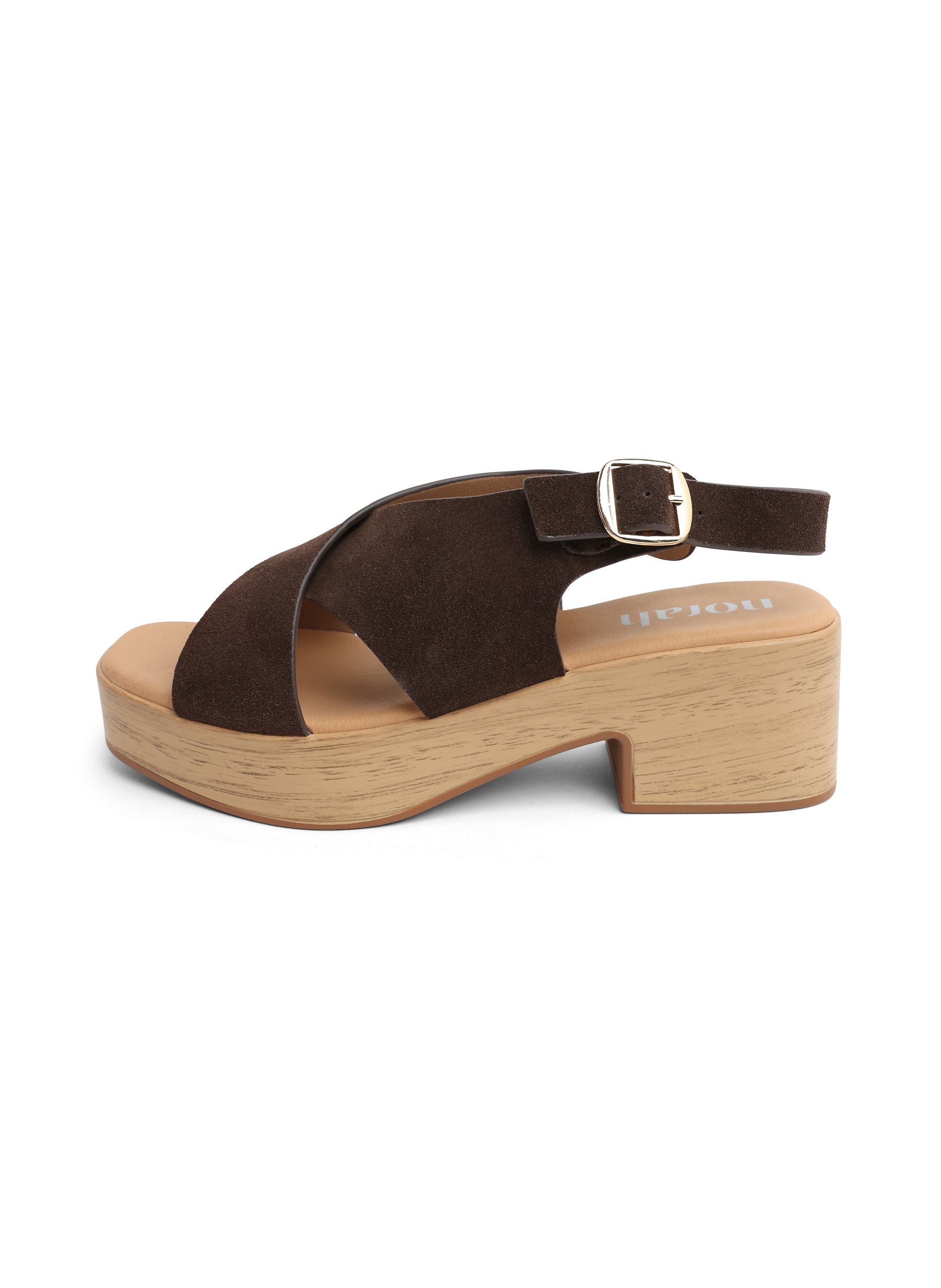 Norah Bruine sandaal met blokhak brown 218203-200-41