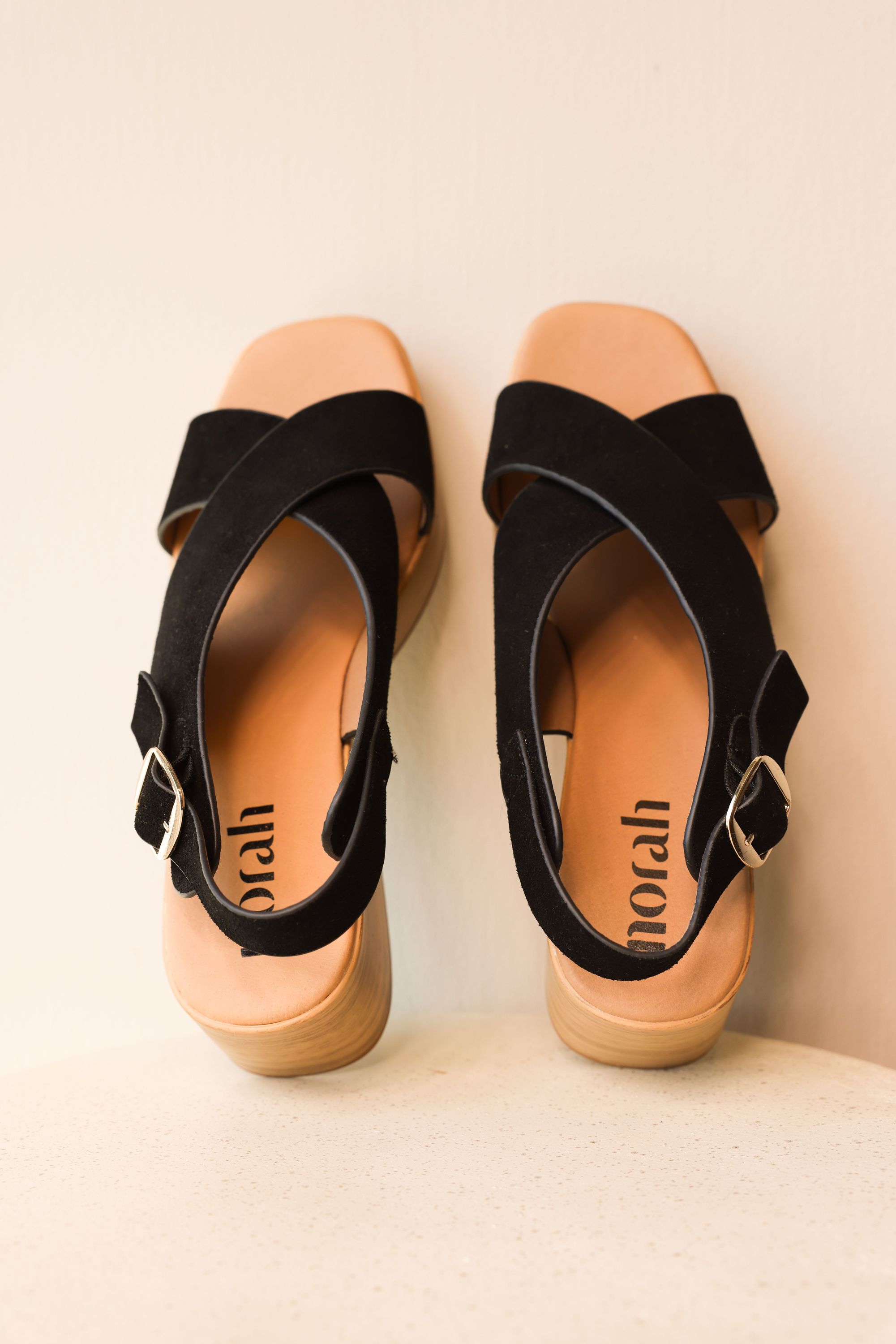 Norah Zwarte sandaal met blokhak black 218204-001-37