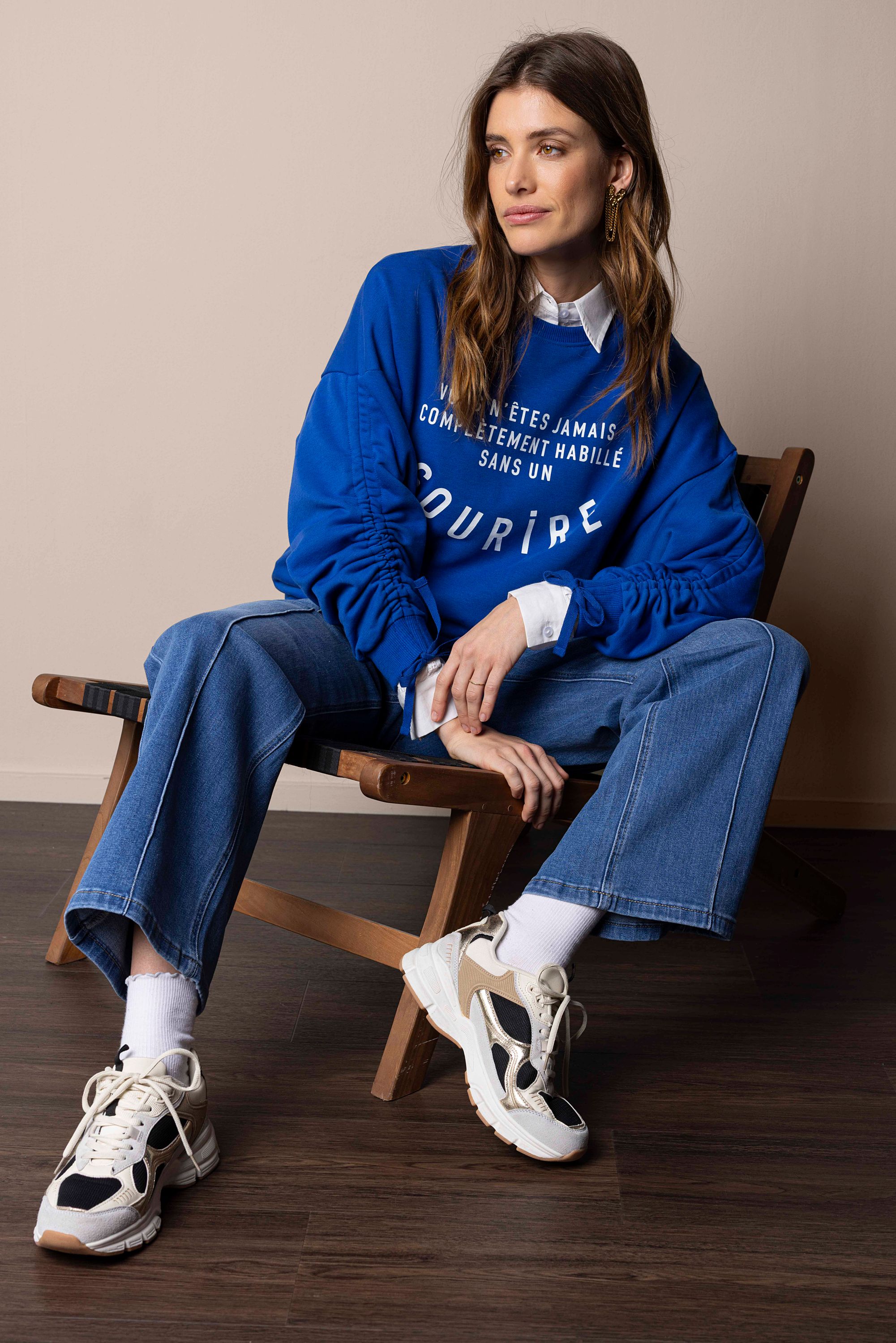 Norah Kobaltblauwe sweater Sourire cobalt 218227-468-38