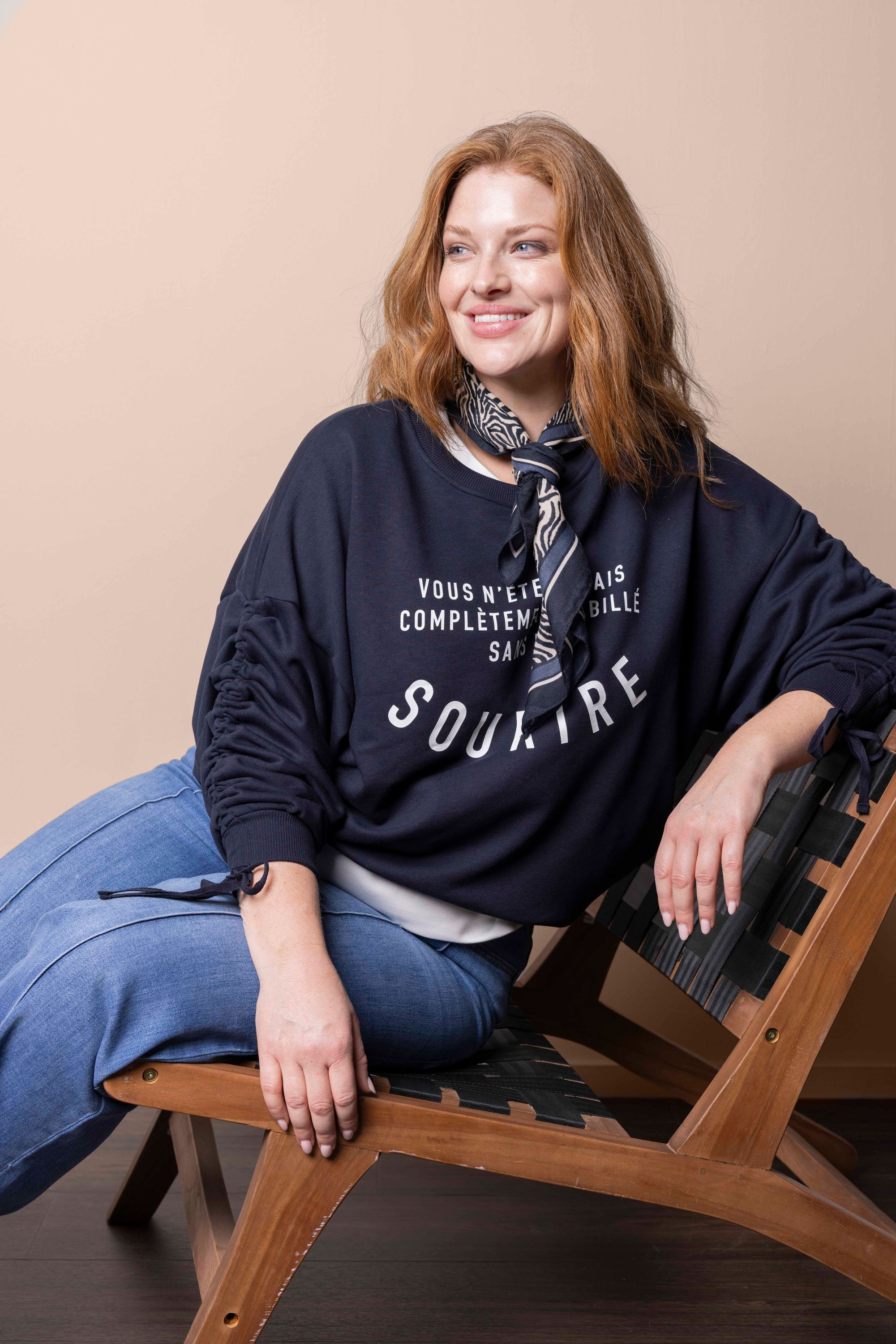 Norah Donkerblauwe sweater Sourire dark blue 218227-499-42