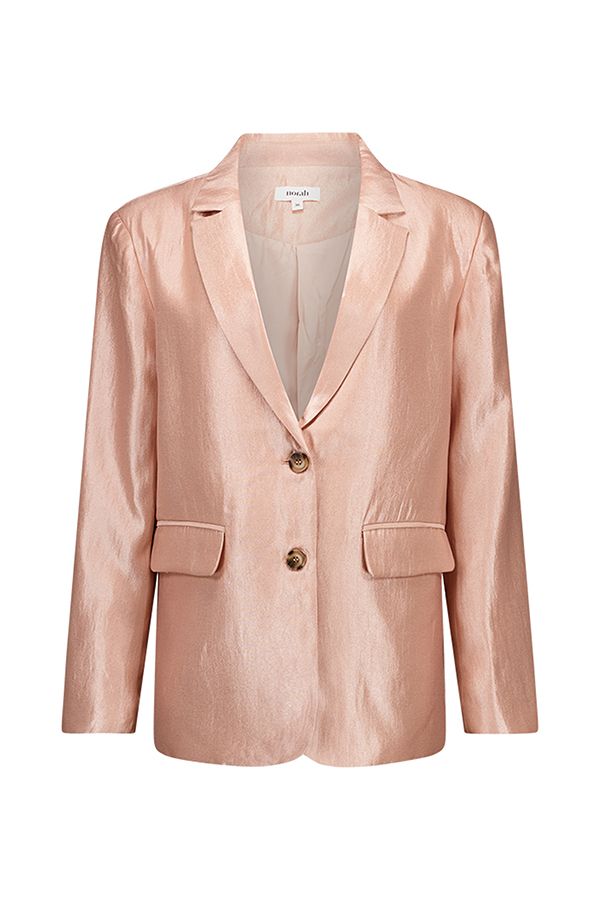 Norah Rosé goudkleurige blazer met glans champagne 218230-103-36