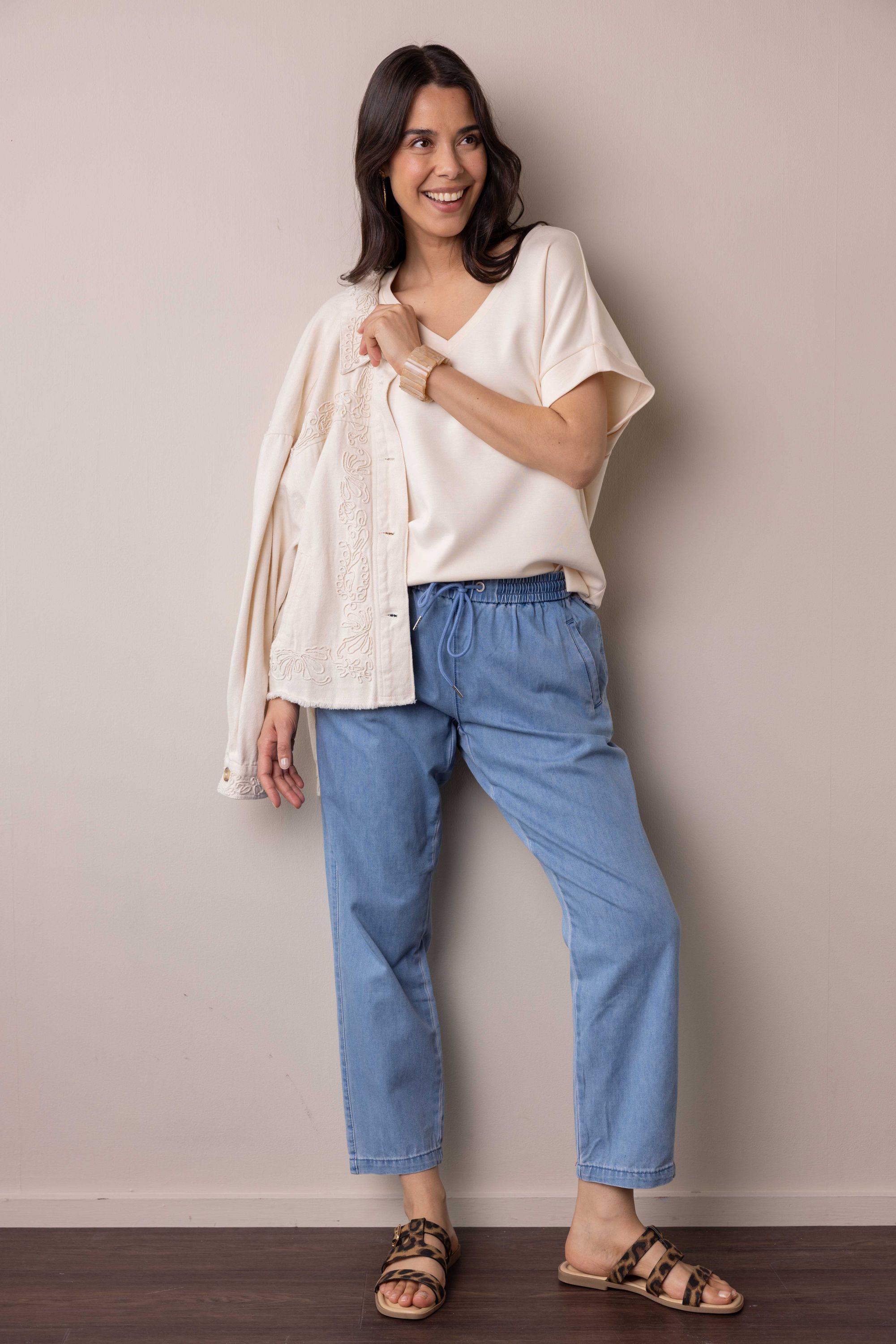 Norah Jet broek lichtblauw denim light denim 218234-478-38