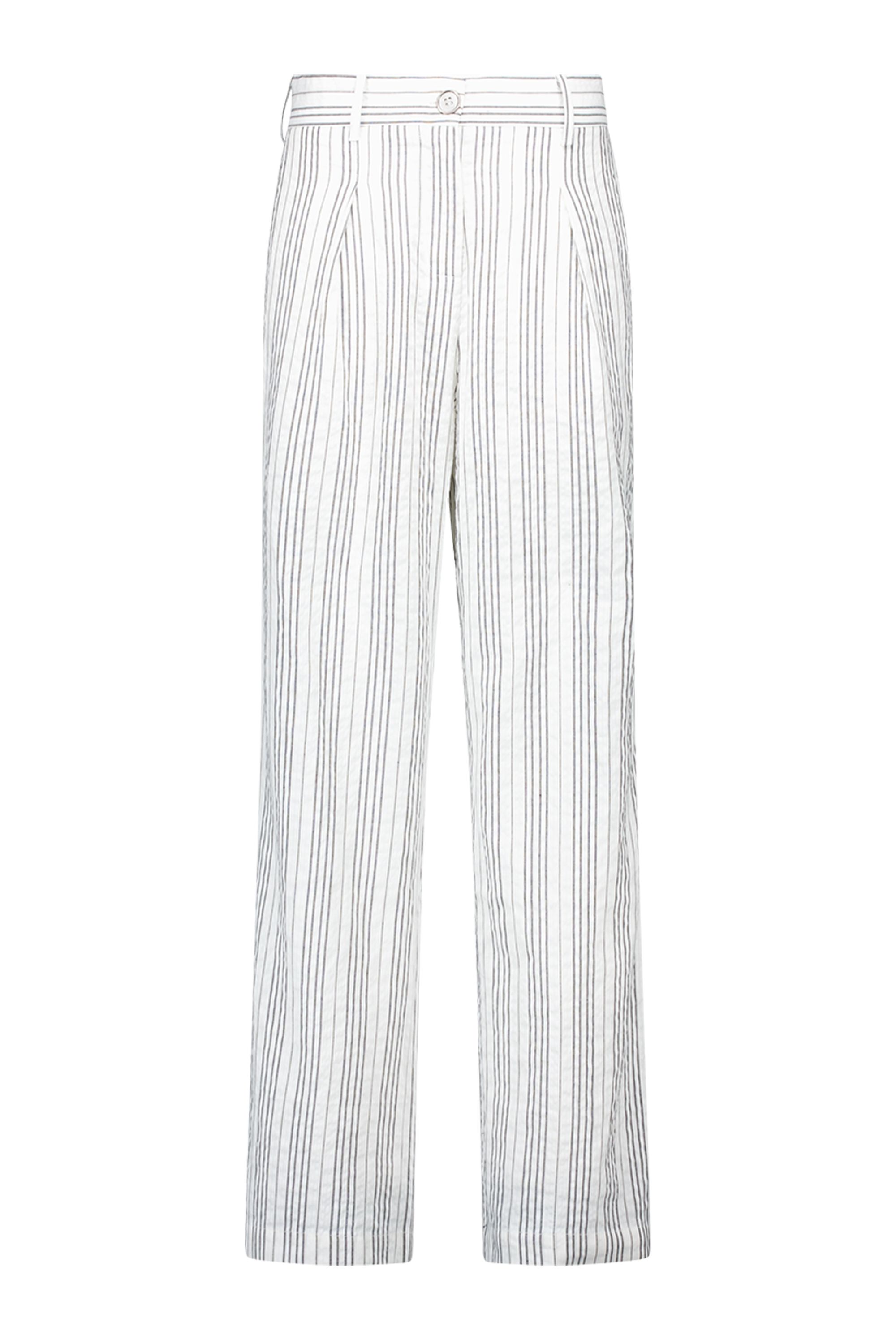 Norah Wide fit broek | Zwart/wit | Gestreept white/black 218237-131-36