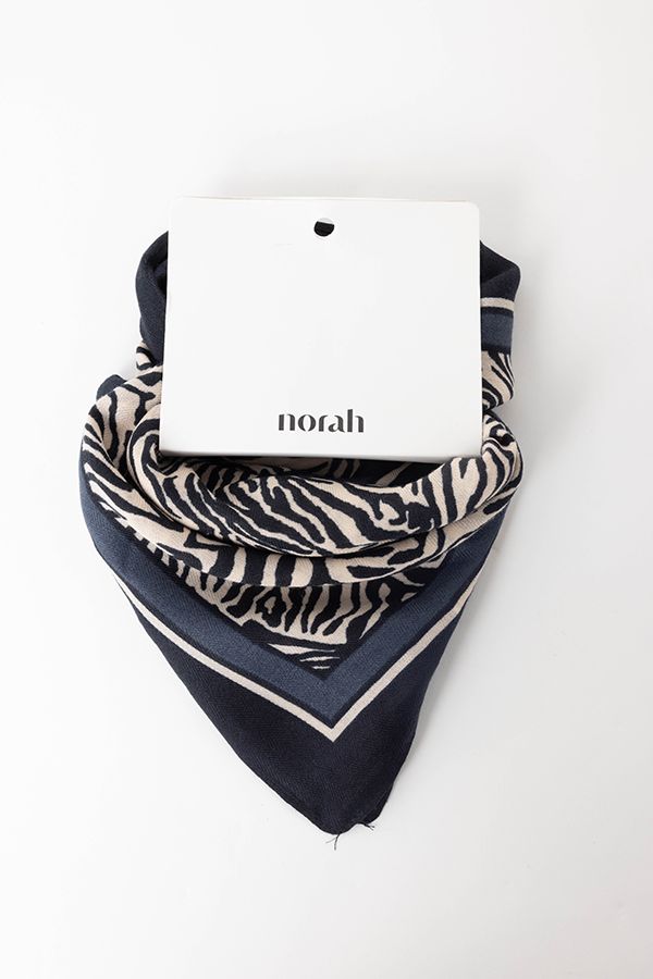 Norah Sjaal met zebraprint black/ecru 218249-041-ONE