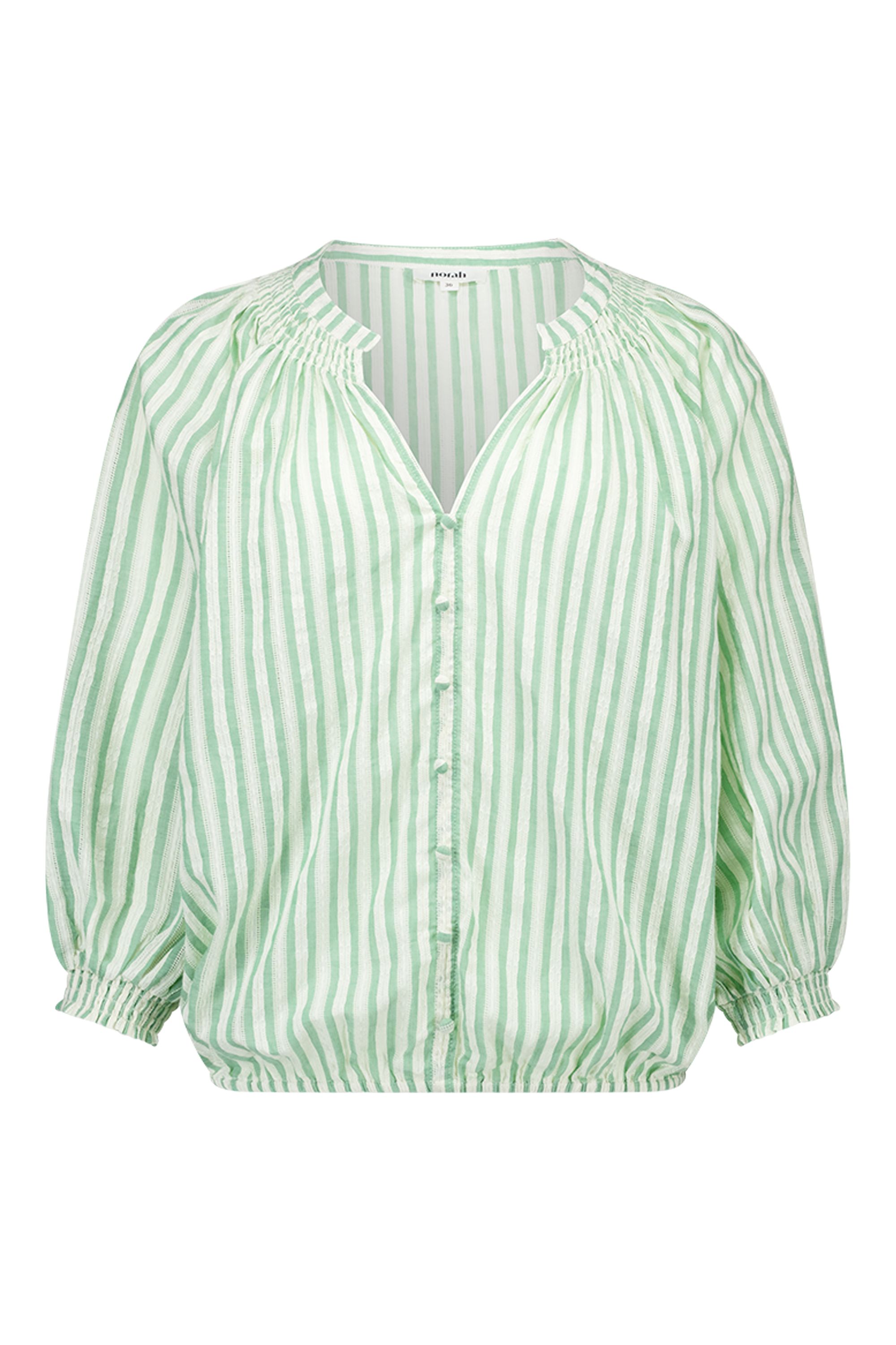 Norah Groen/ecru boho blouse green/ecru 218261-541-44